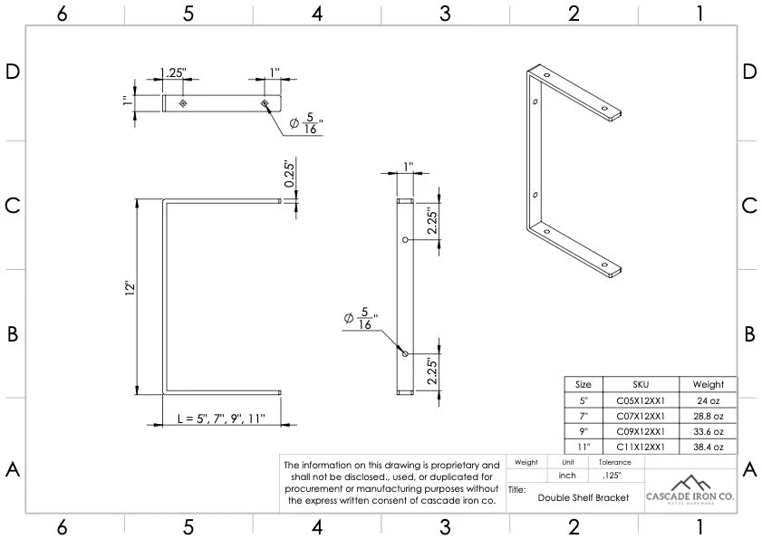C Bracket for Double Shelves - Image 3