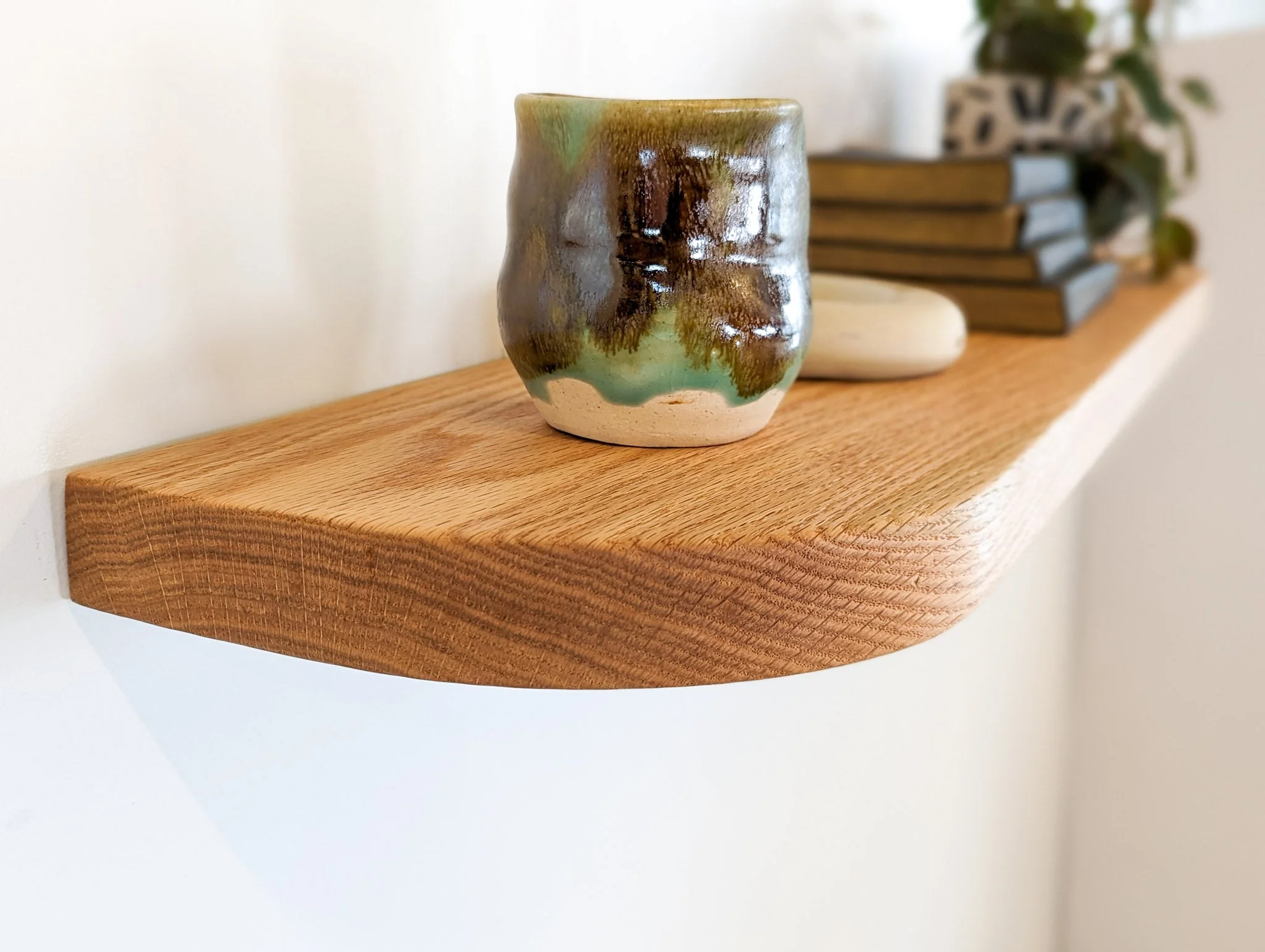 CLEARANCE: Thick Oak Floating Shelf with Rounded Corners | 19"L x 10"W - Image 4