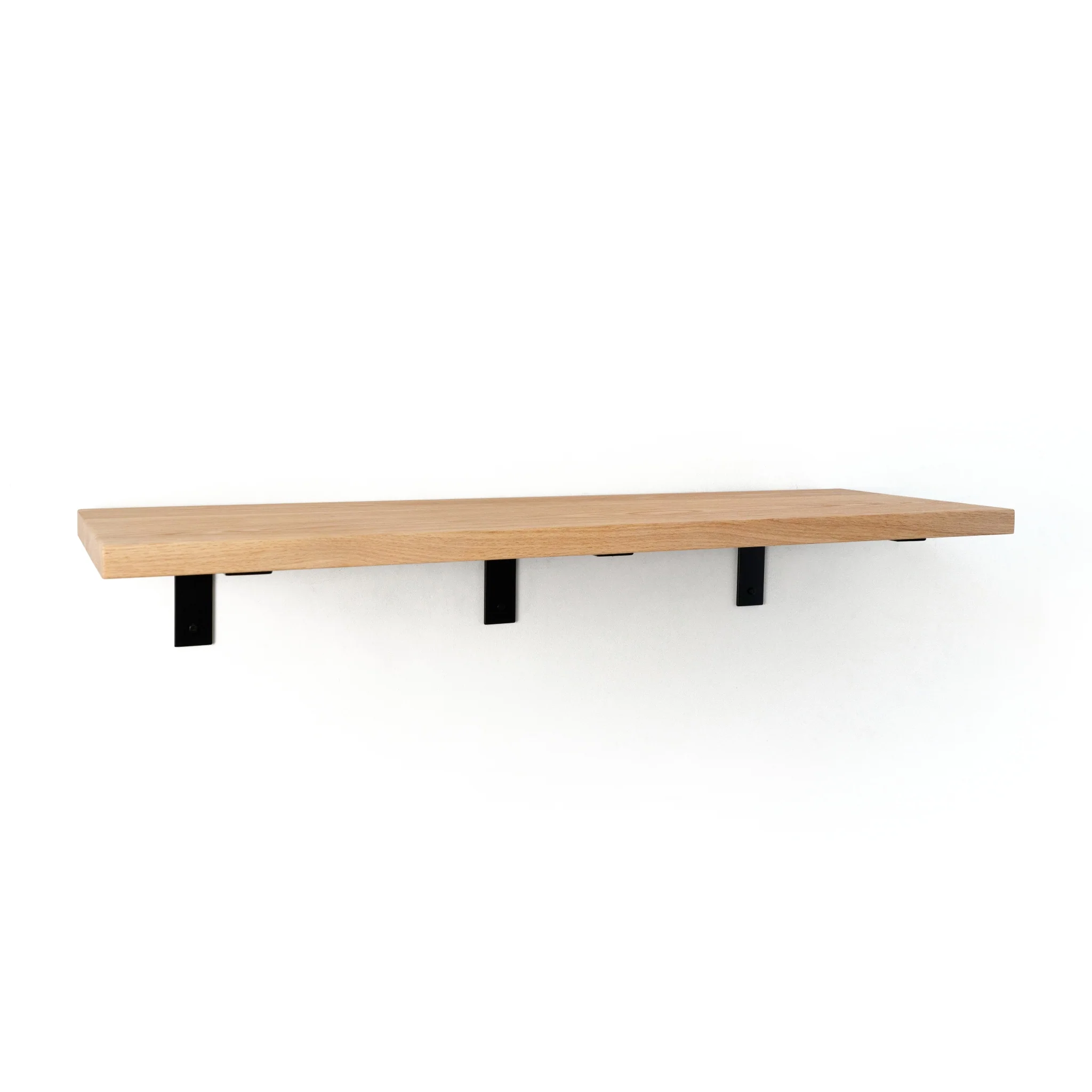 Deep Shelf with Black Steel L Brackets - Image 3