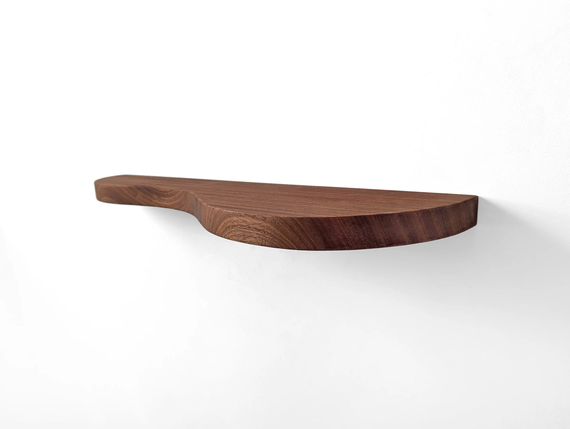Double Curve Thick Oak Floating Shelf - Image 9