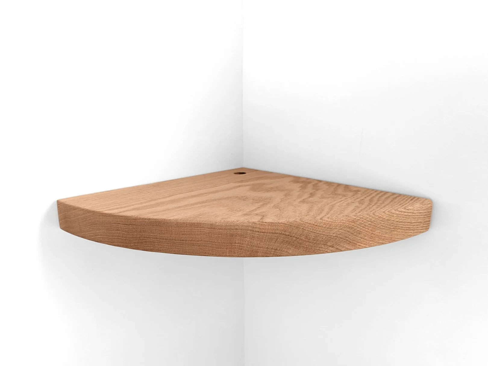 Floating Corner Shelf with Cord Hole in Mahogany - Image 5