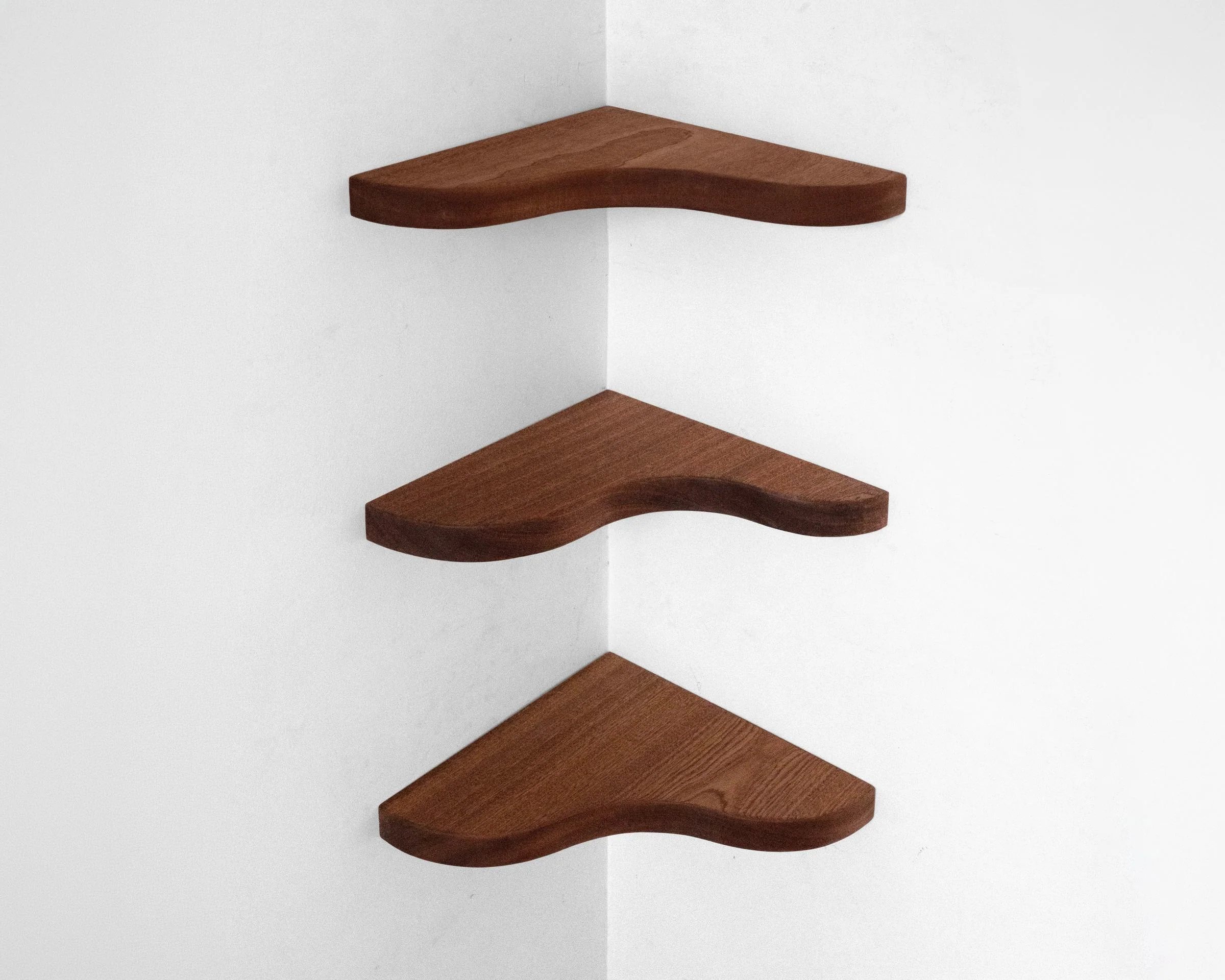 Floating Corner Shelf with Sculpted Edge - Image 16