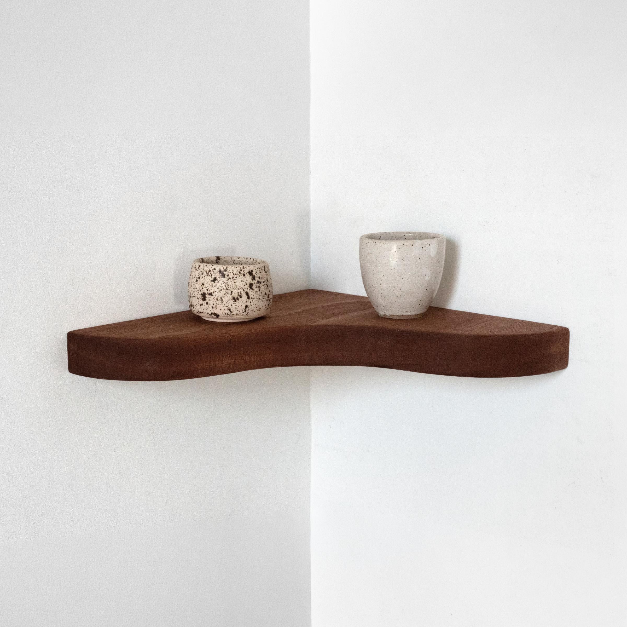 Floating Corner Shelf with Sculpted Edge - Image 17