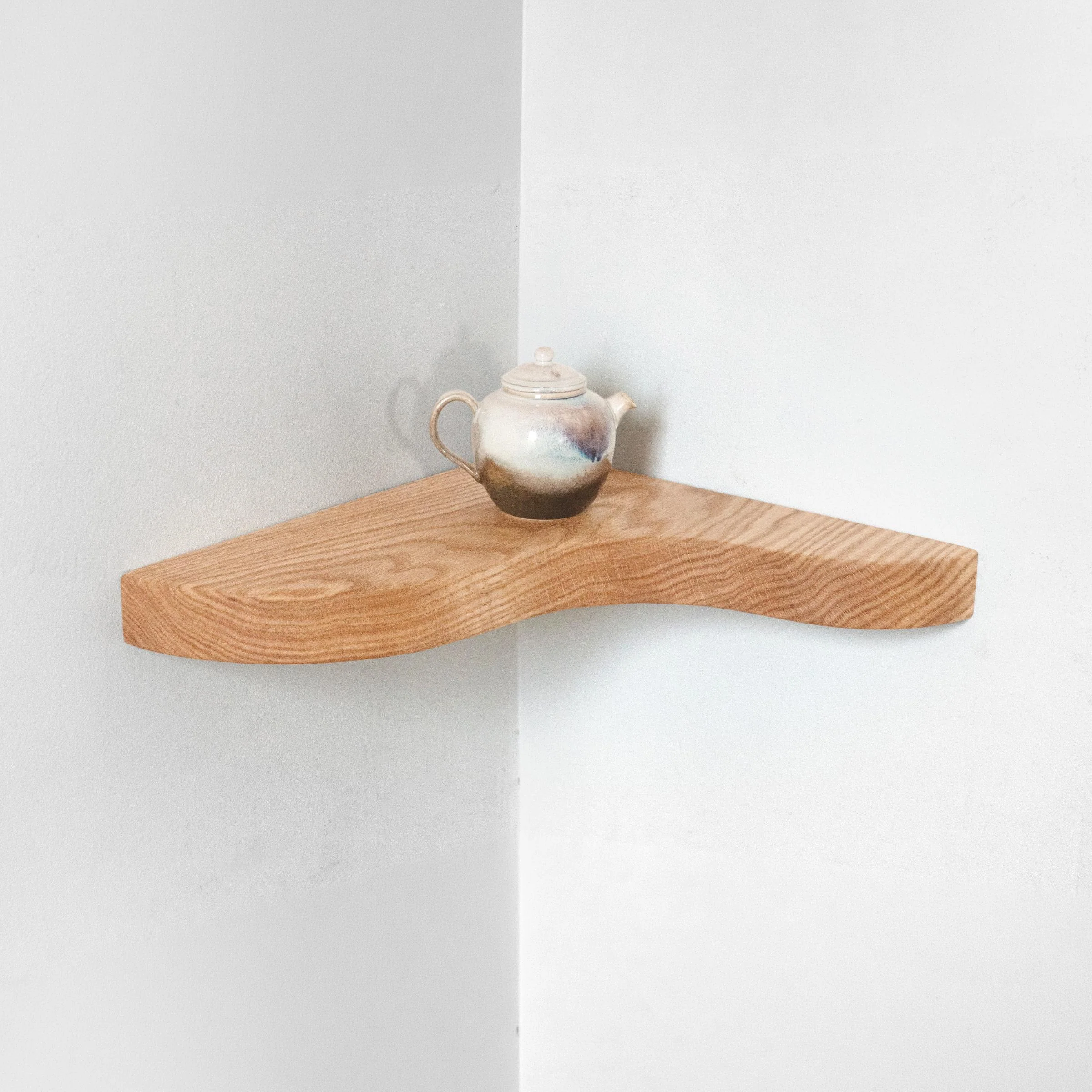 Floating Corner Shelf with Sculpted Edge - Image 21