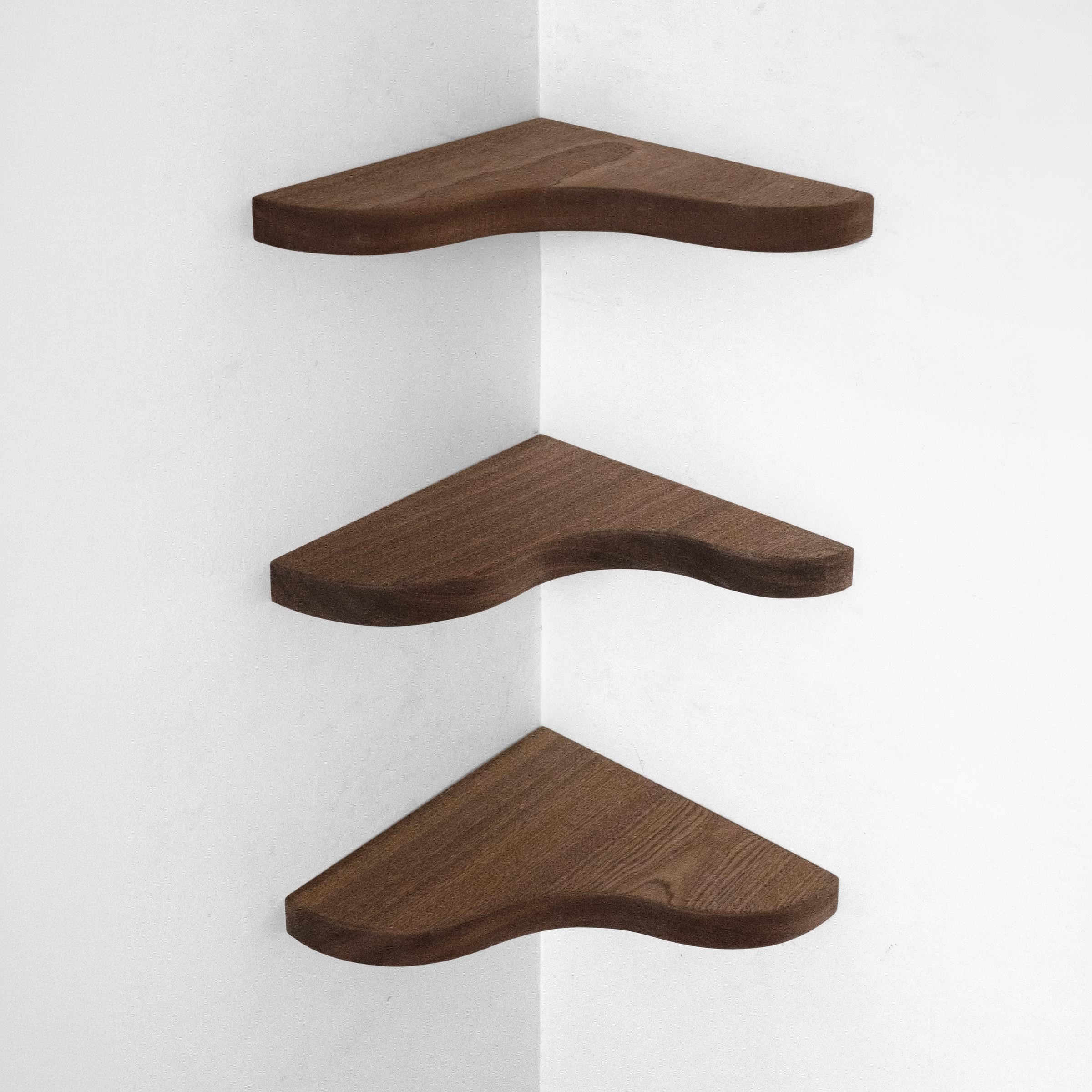 Floating Corner Shelf with Sculpted Edge - Image 29