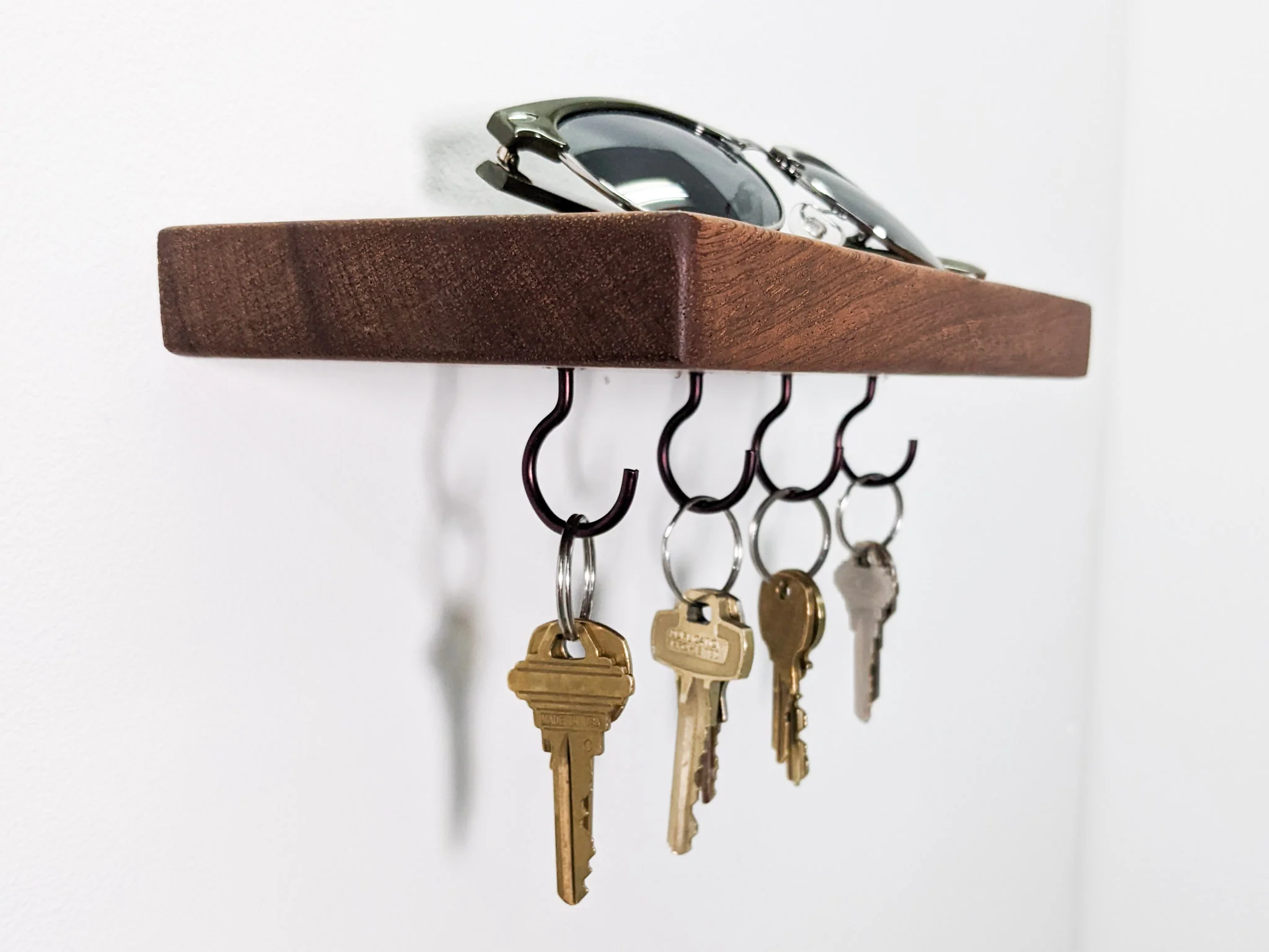 Floating Shelf for Keys in Mahogany - Image 4