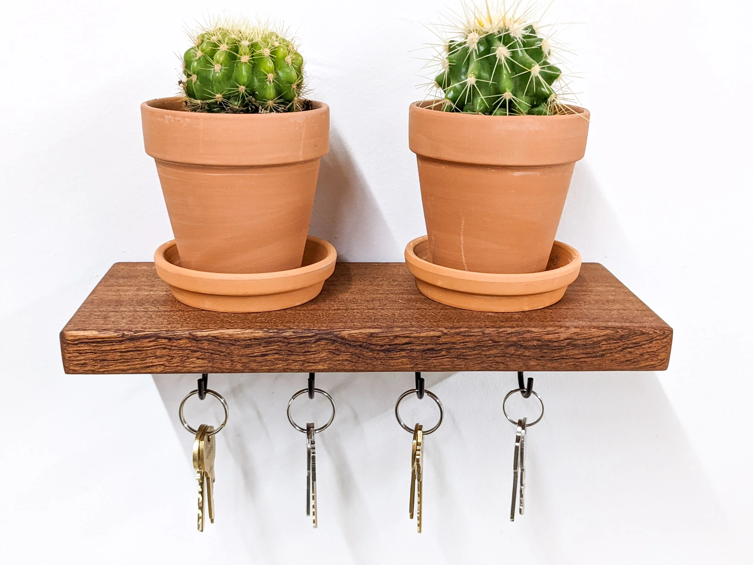 Key Hook Shelf in Oak - Image 7
