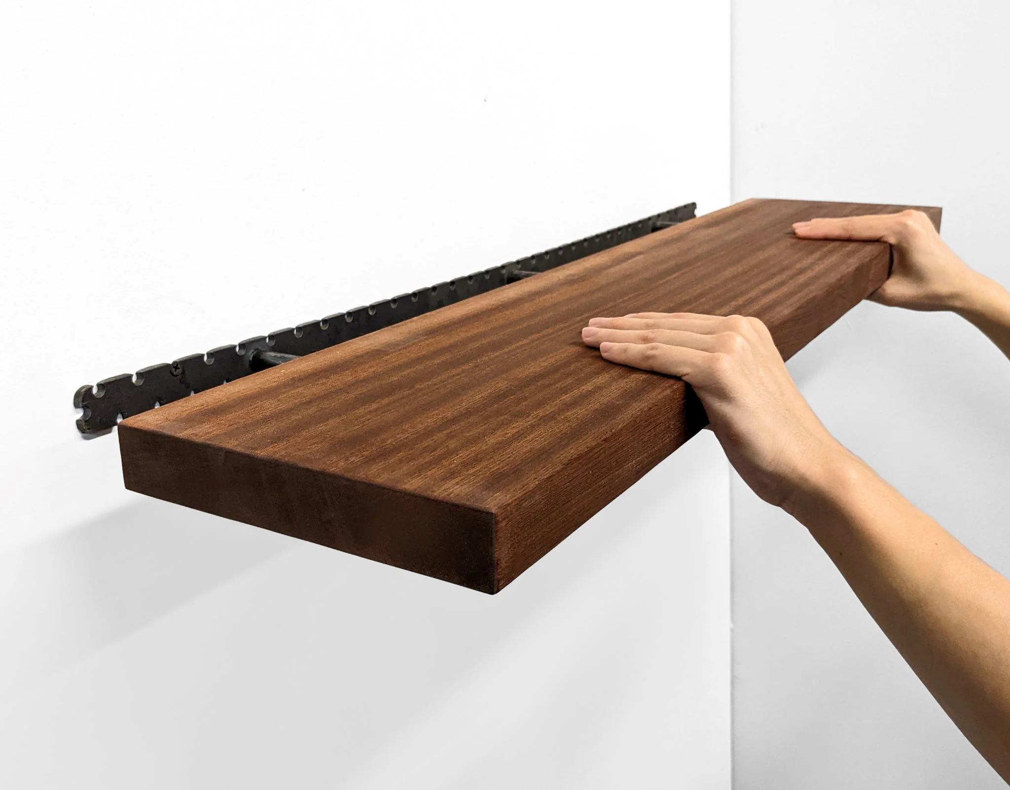 Thick Oak Floating Shelf in 12" to 84" lengths - Image 5