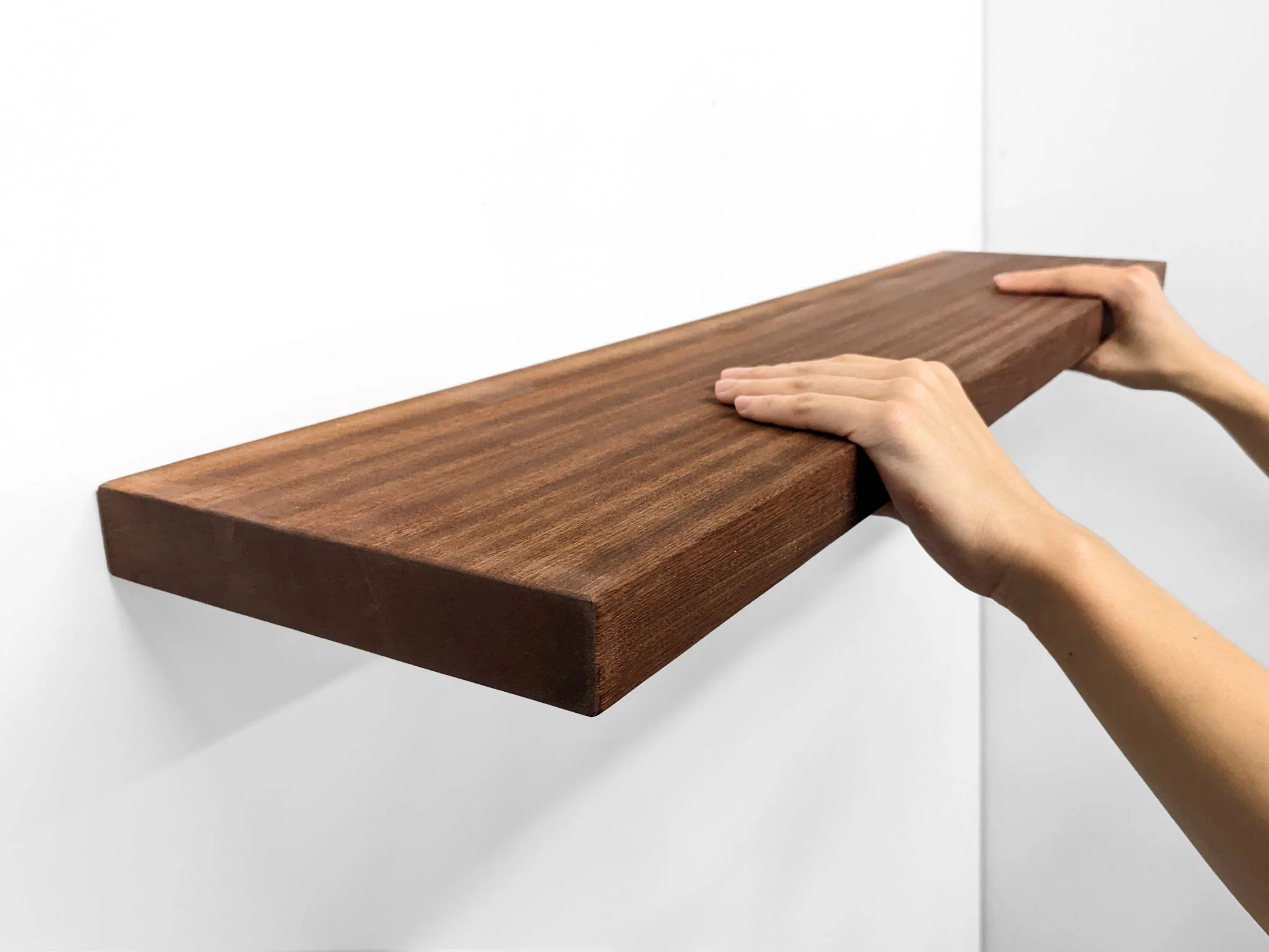 Thick Oak Floating Shelf in 12" to 84" lengths - Image 6