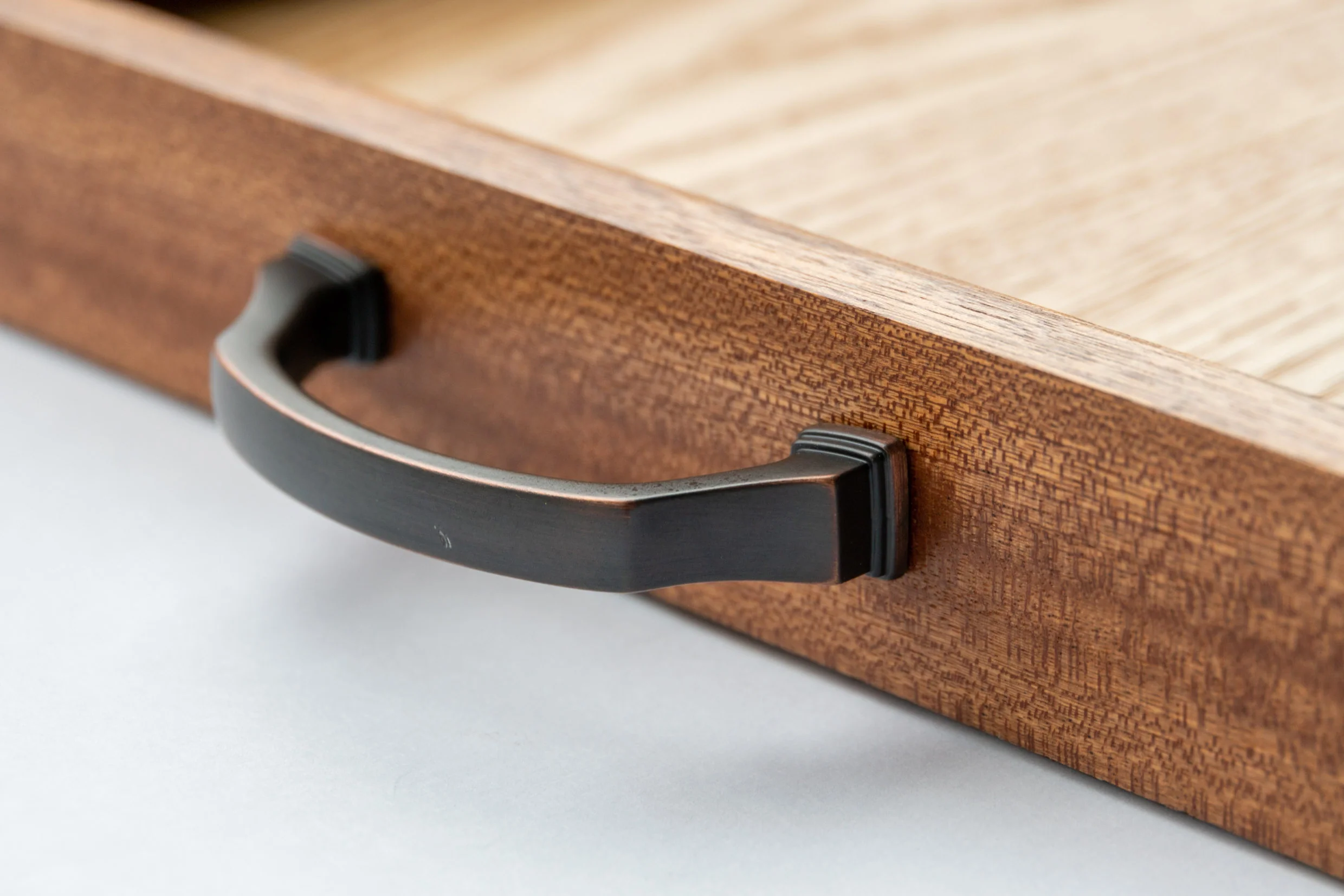 Serving Tray with Full Grain Leather - Image 3