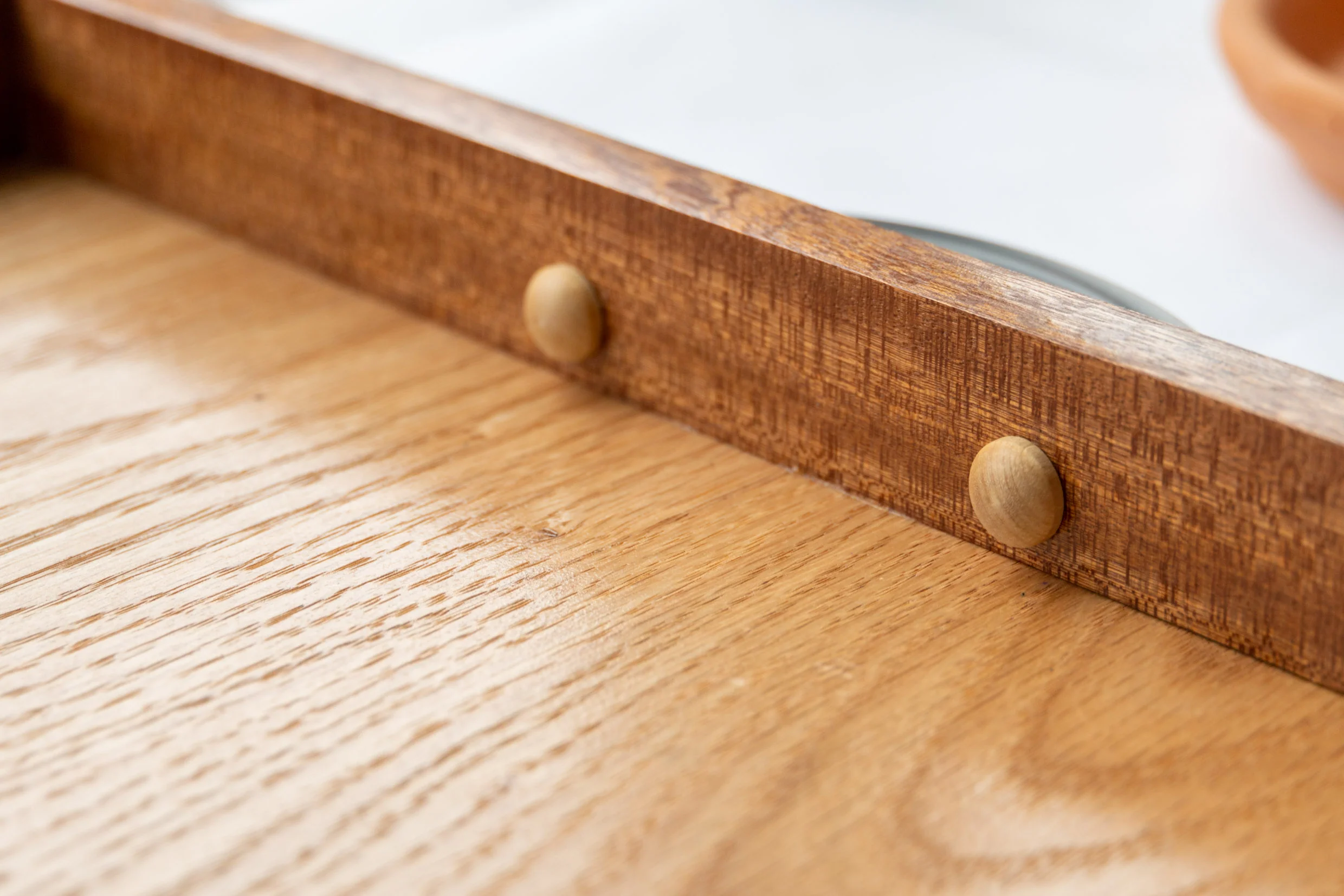 Serving Tray with Full Grain Leather - Image 4