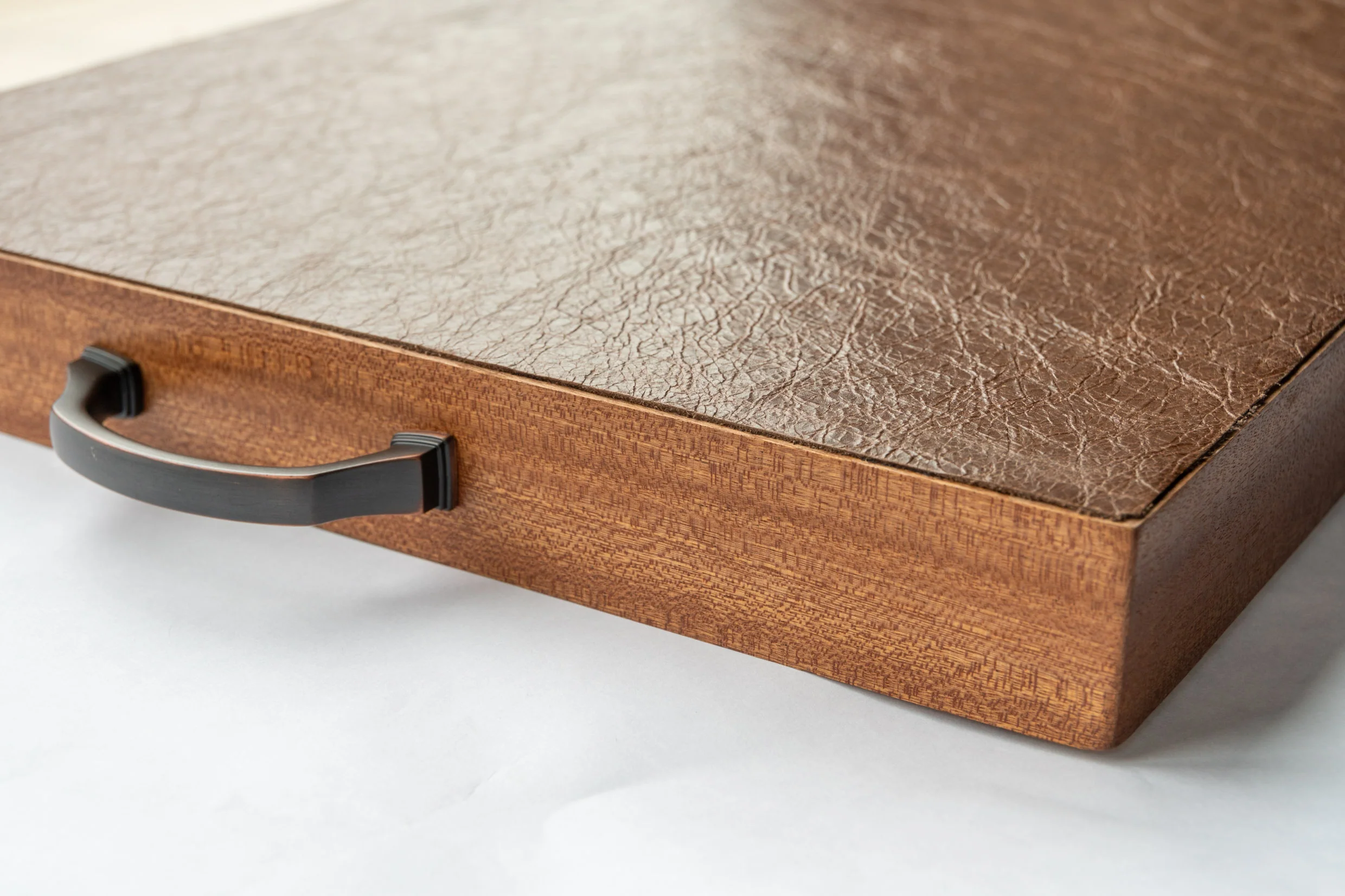 Serving Tray with Full Grain Leather - Image 6