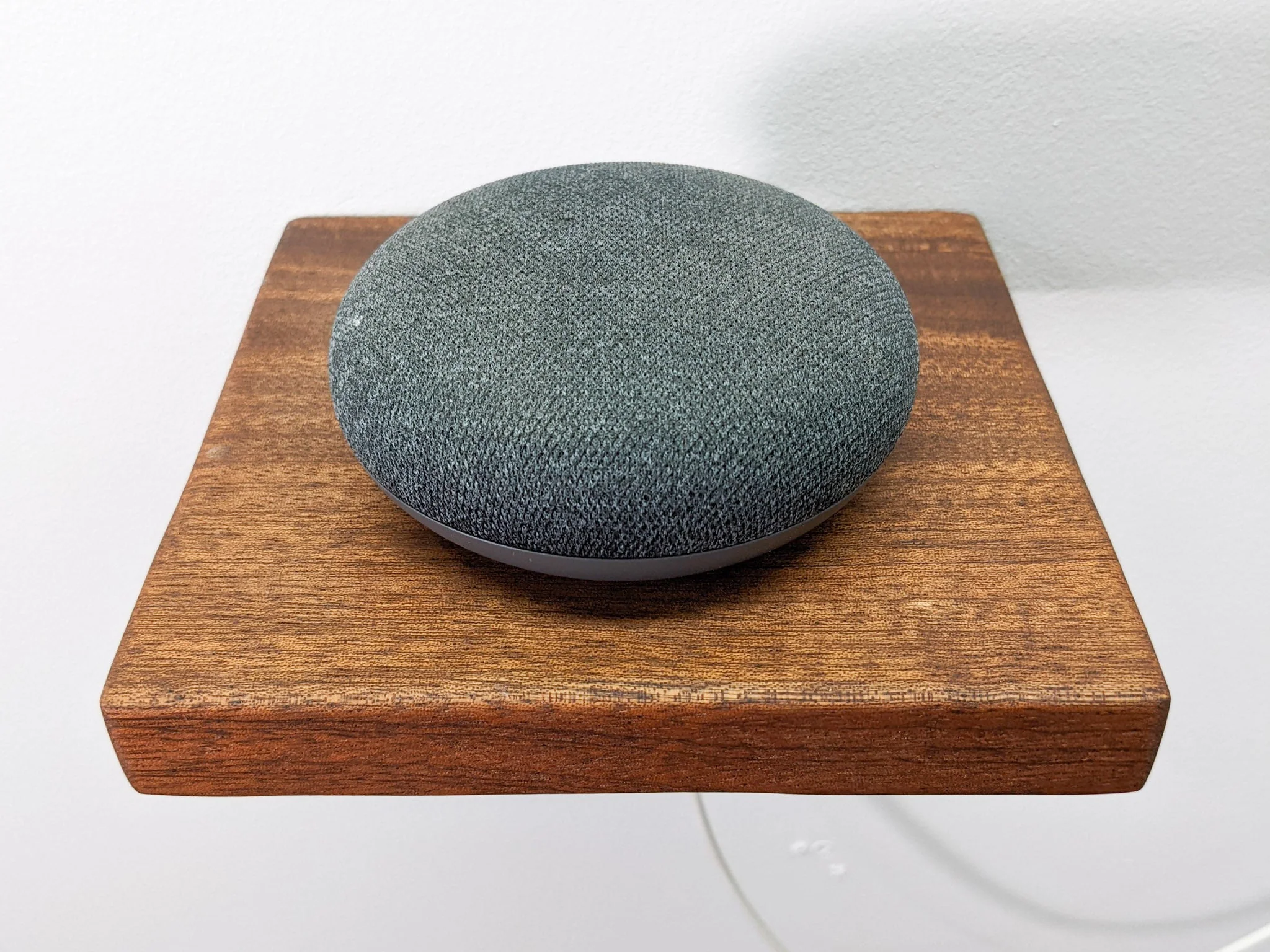 Oak Floating Shelf with Cord Hole - Image 6