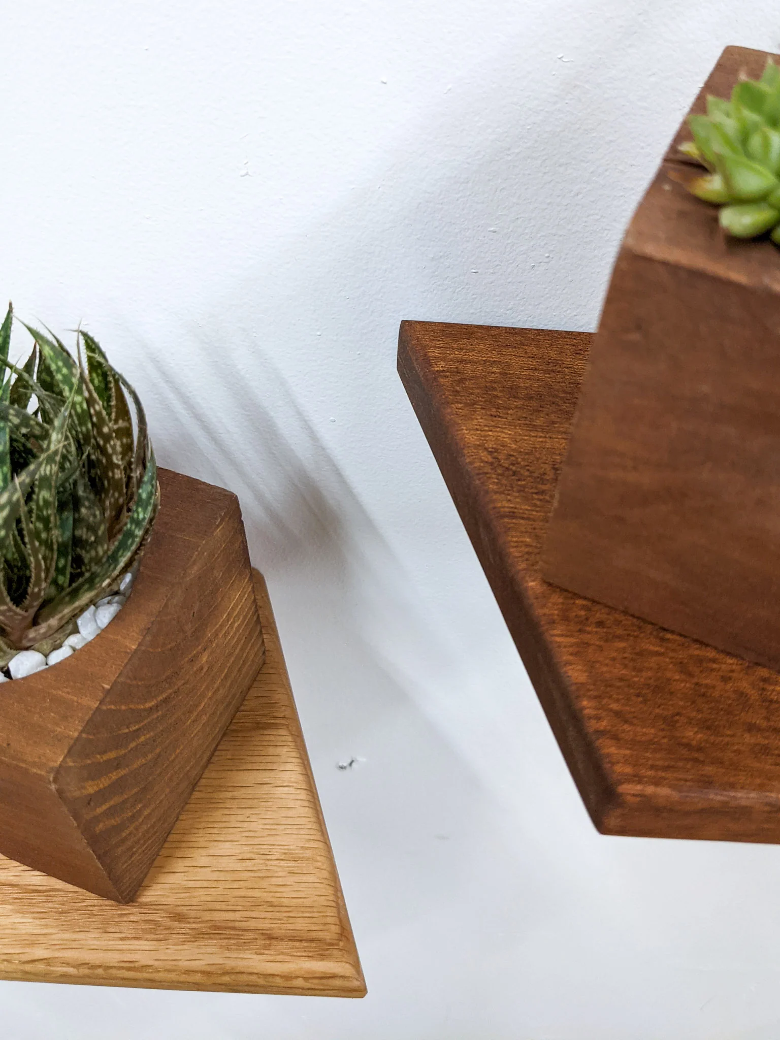 Small Rhombus Display Shelf in Oak - Image 6