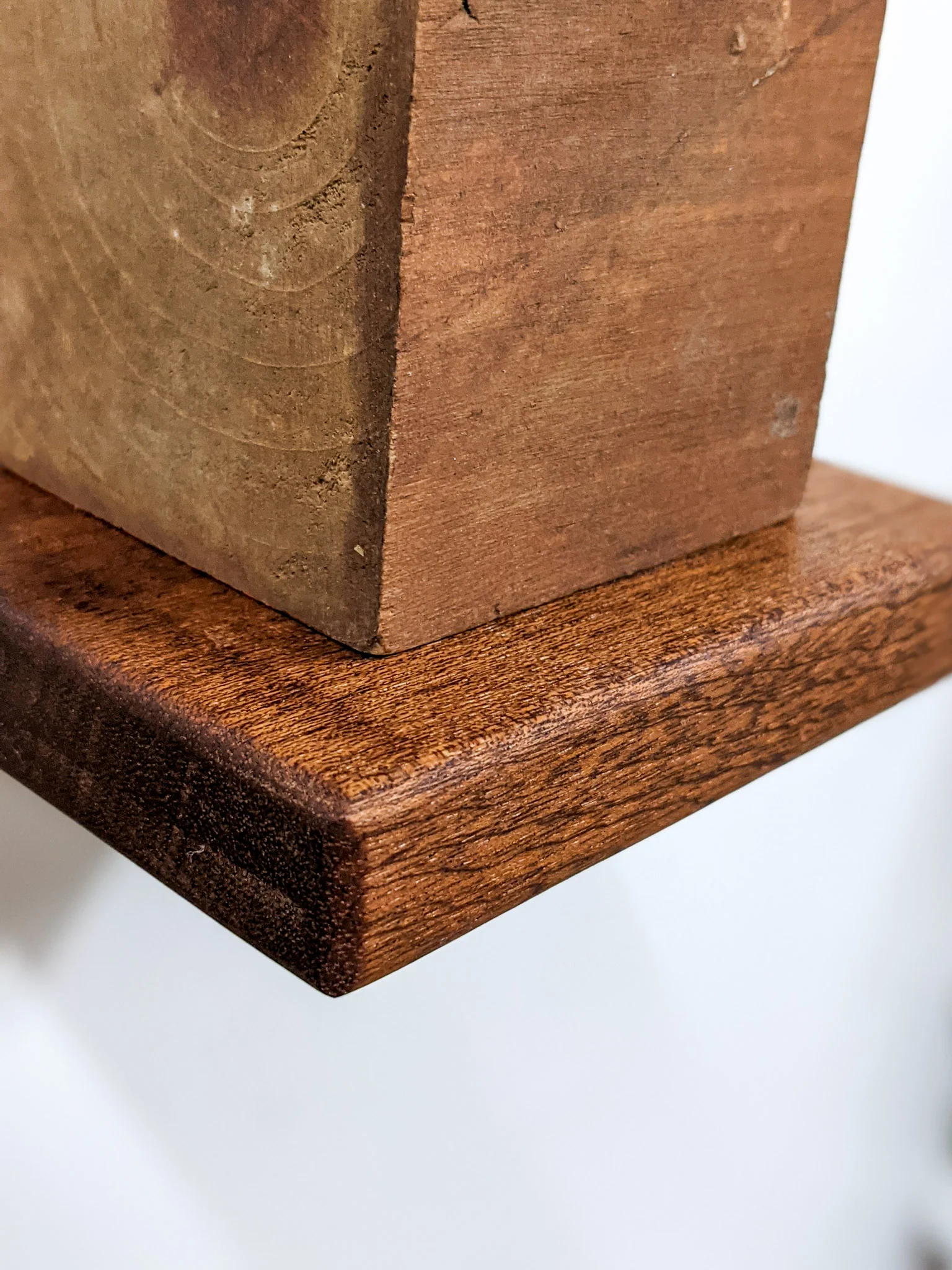 Small Square Display Shelf in Mahogany - Image 4