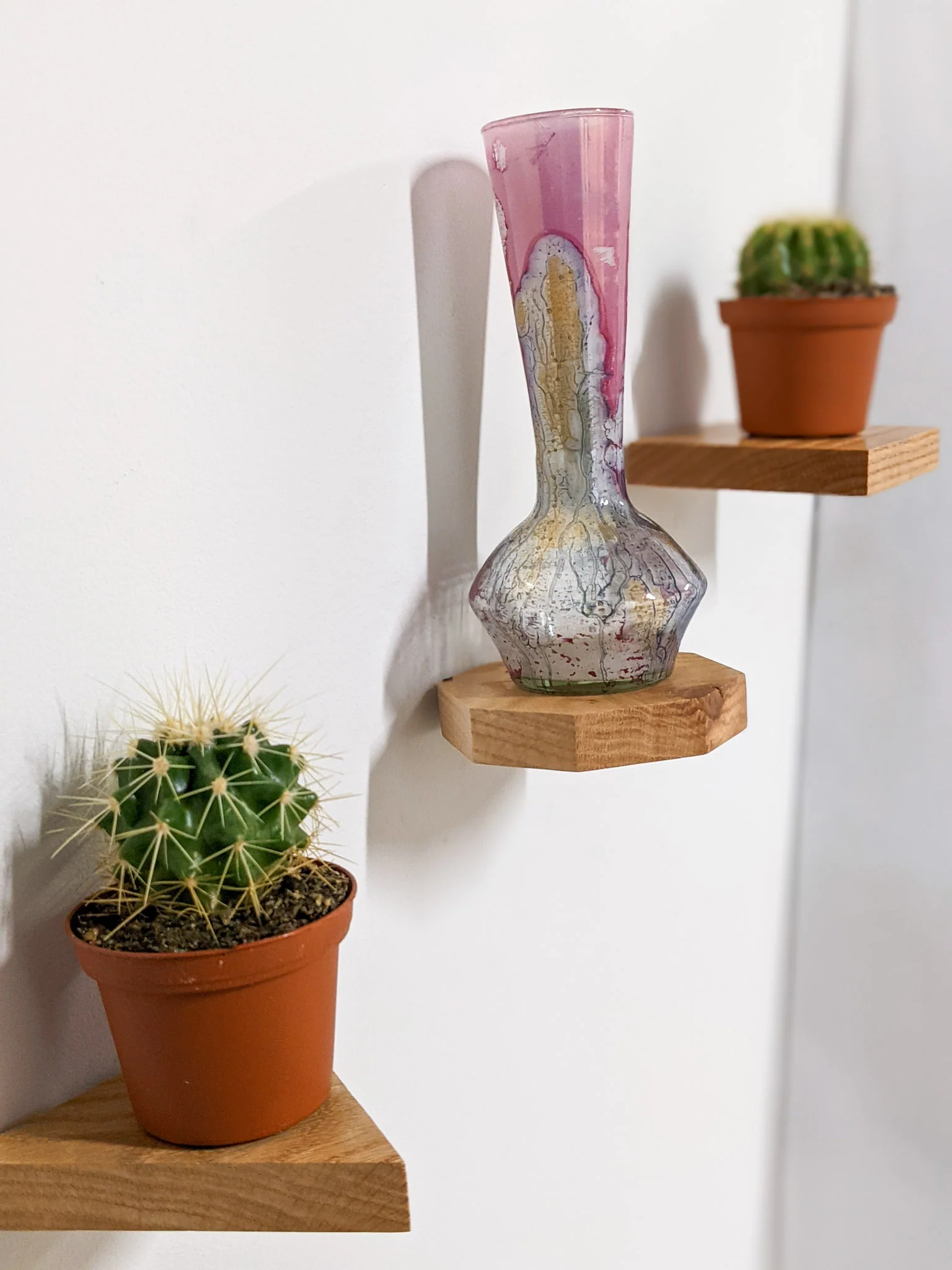 Small Square Display Shelf in Mahogany - Image 8