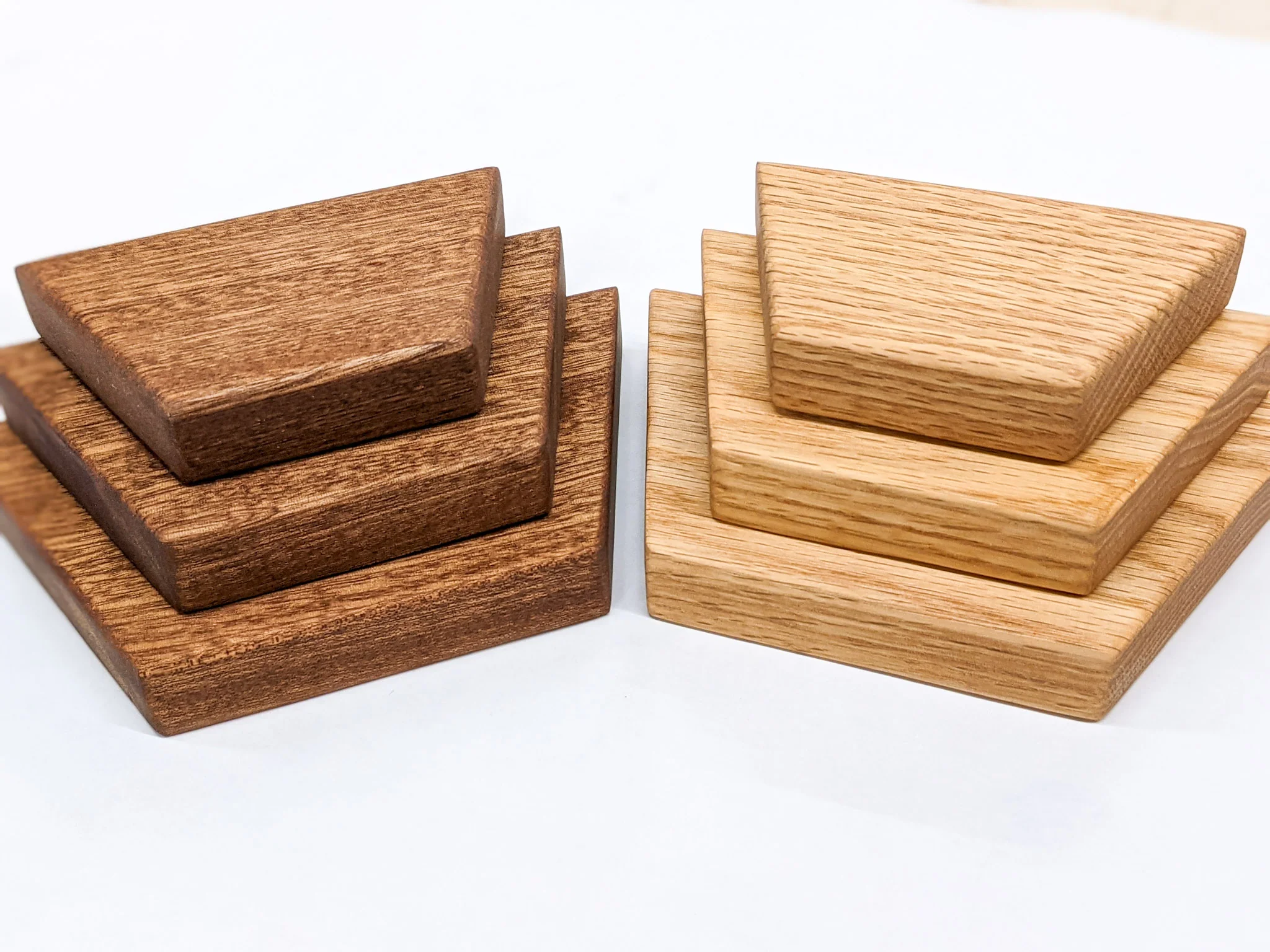 Small Trapezoid Display Shelf in Mahogany - Image 8