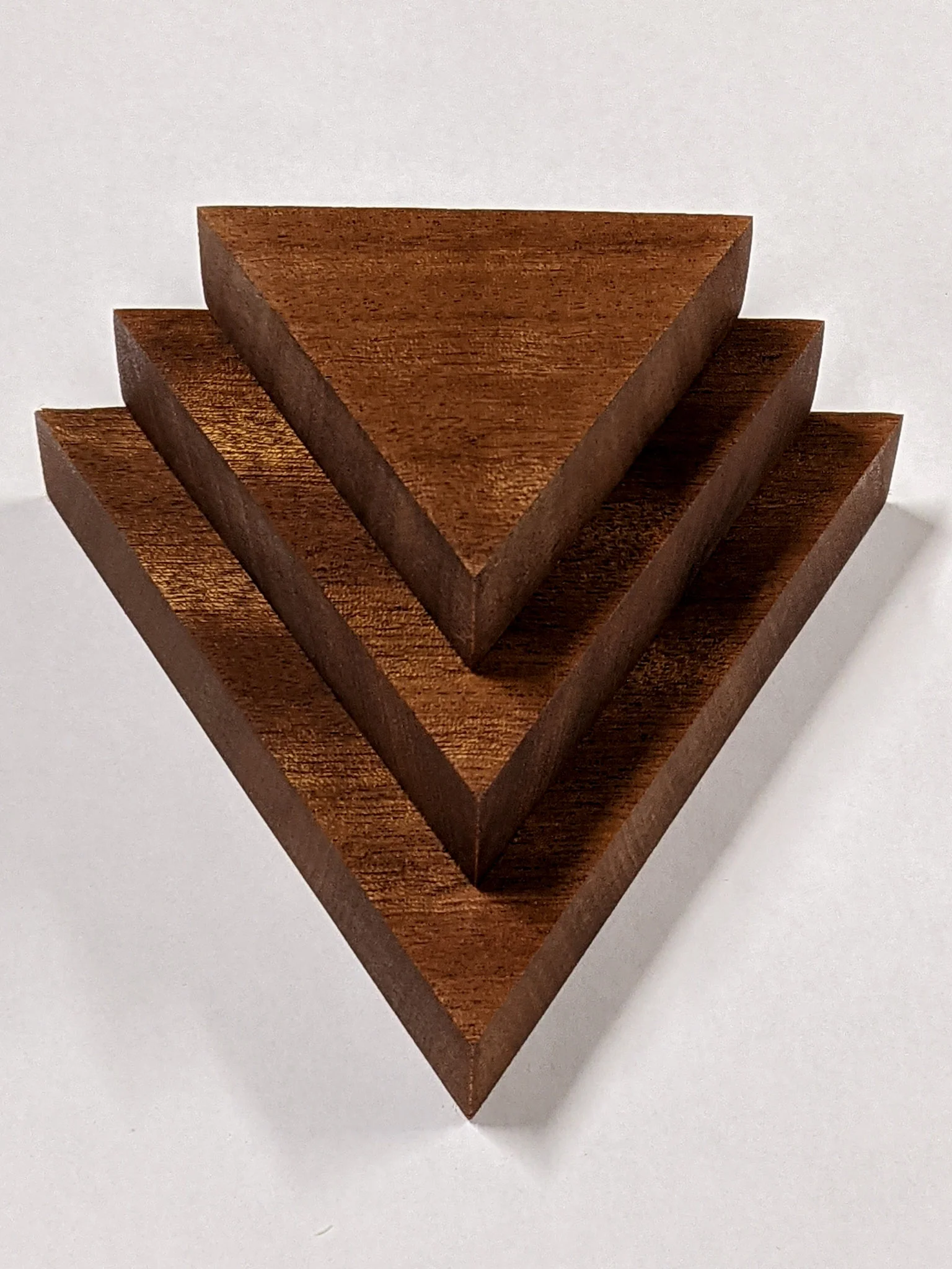 Small Triangle Display Shelf in Mahogany - Image 4