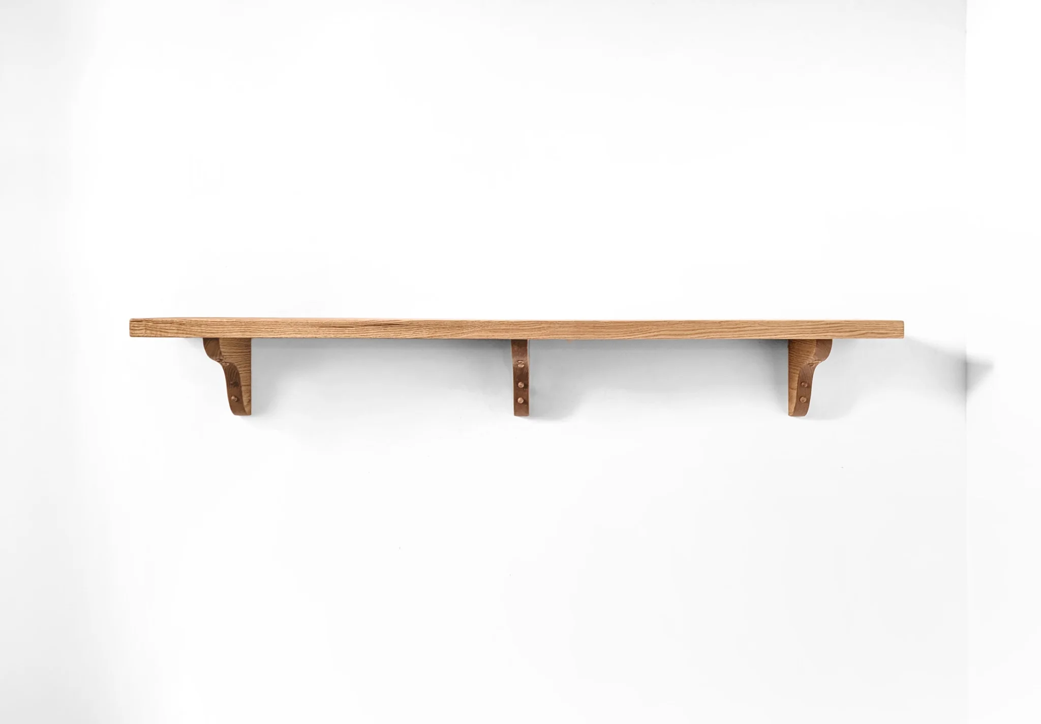 Solid Wood Shelf with Mahogany Brackets - Image 10