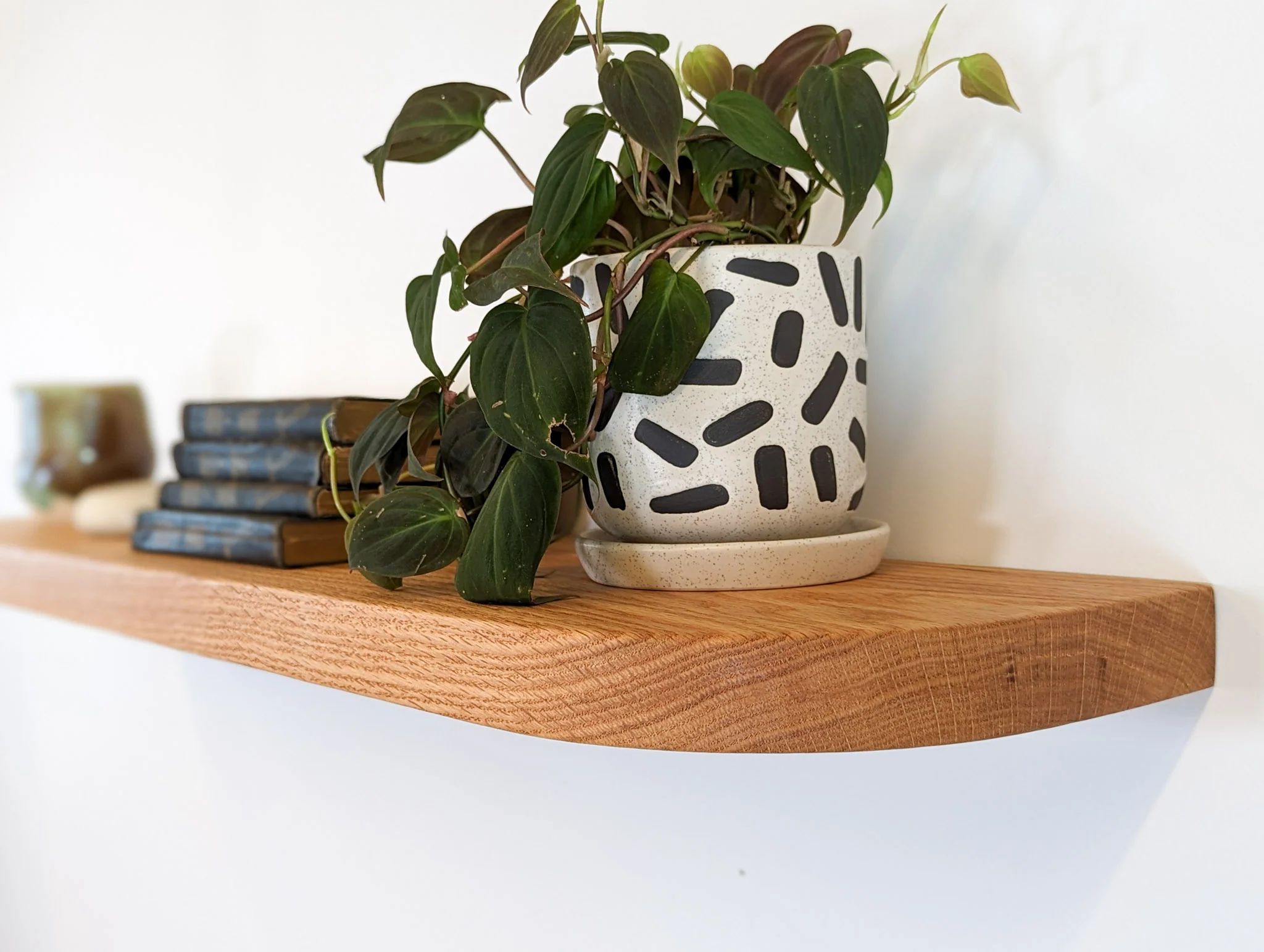 Thick Oak Floating Shelf with Rounded Corners - Image 7