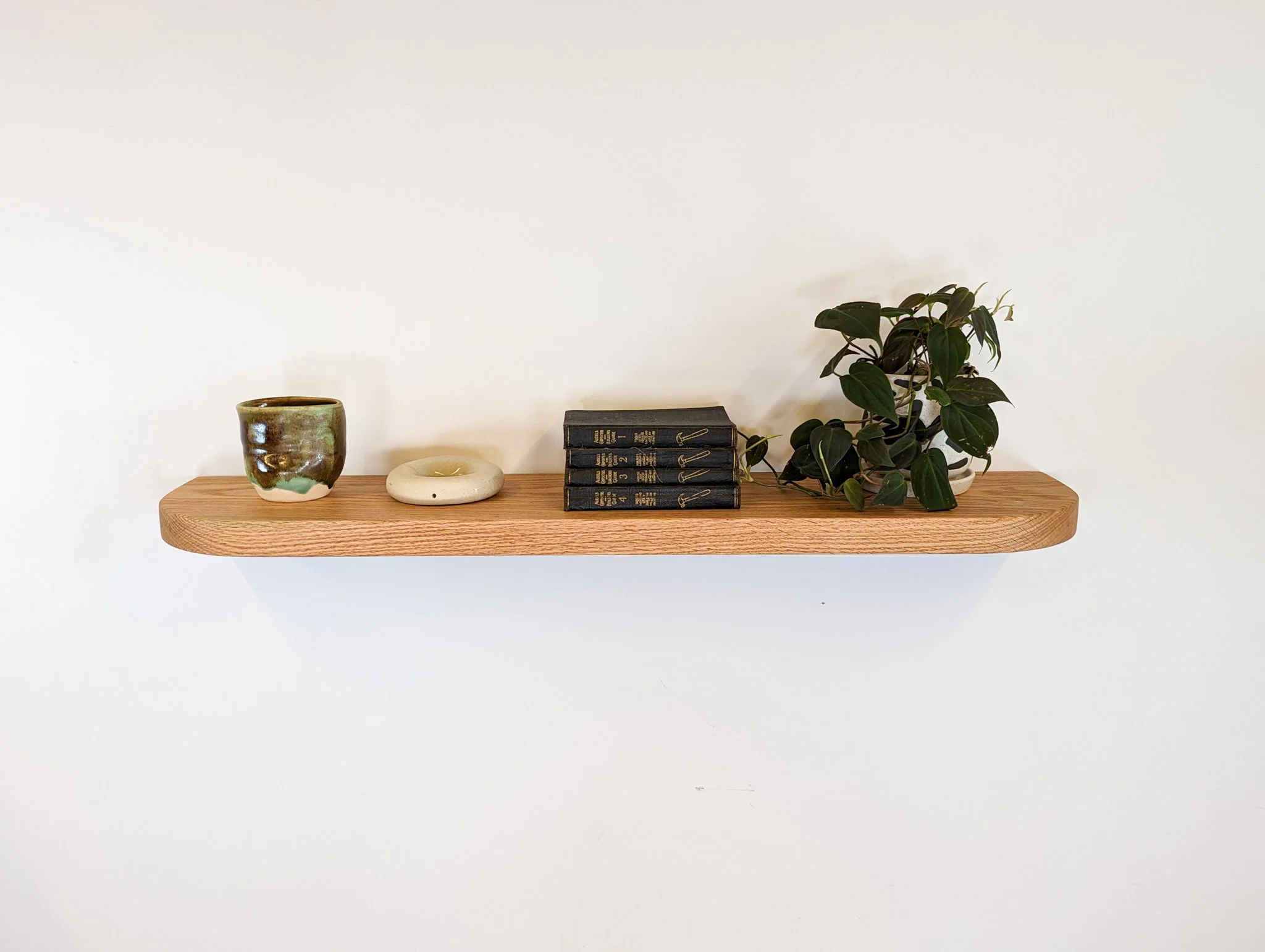 Thick Oak Floating Shelf with Rounded Corners - Image 3