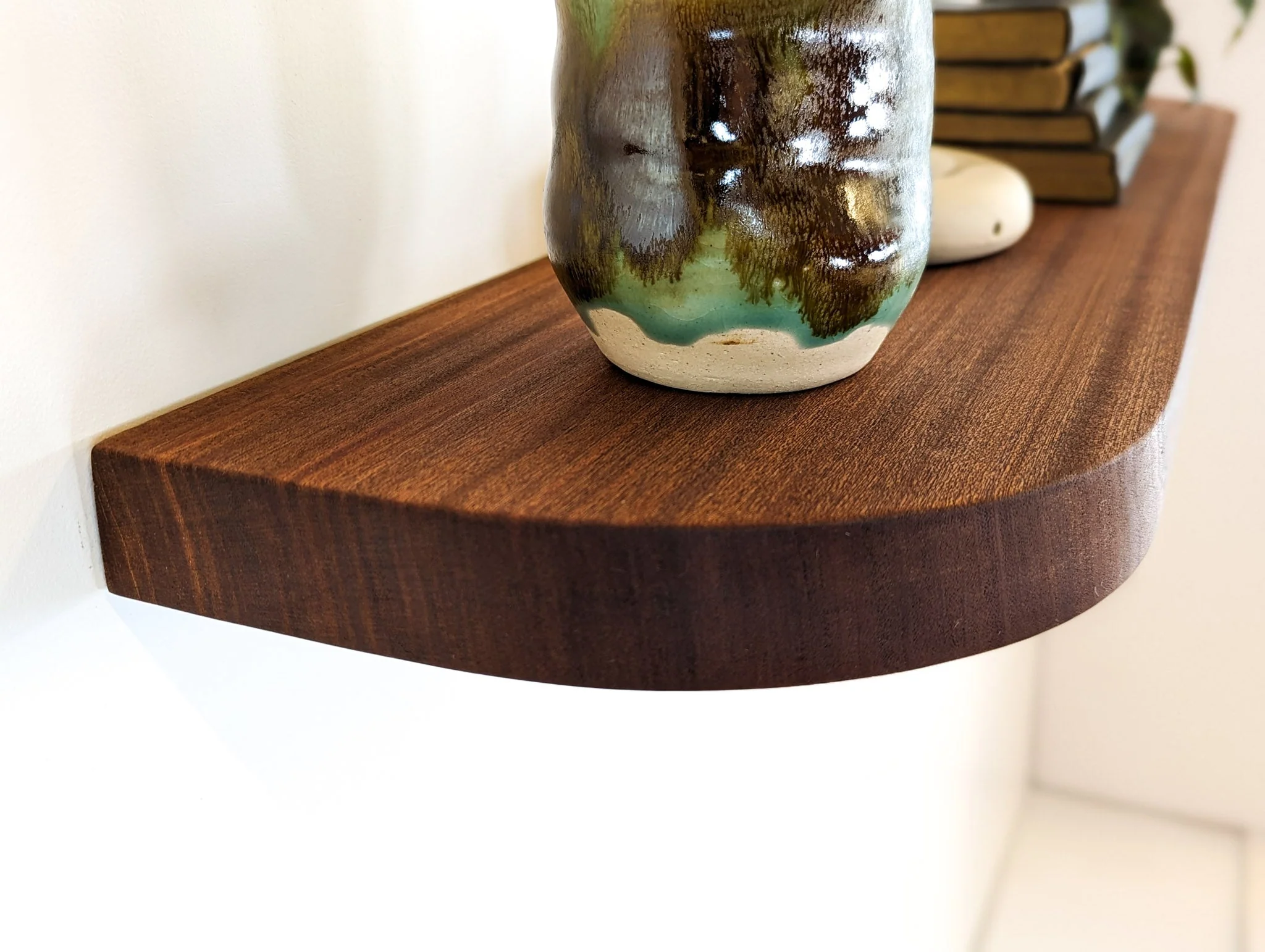 Thick Oak Floating Shelf with Rounded Corners - Image 10