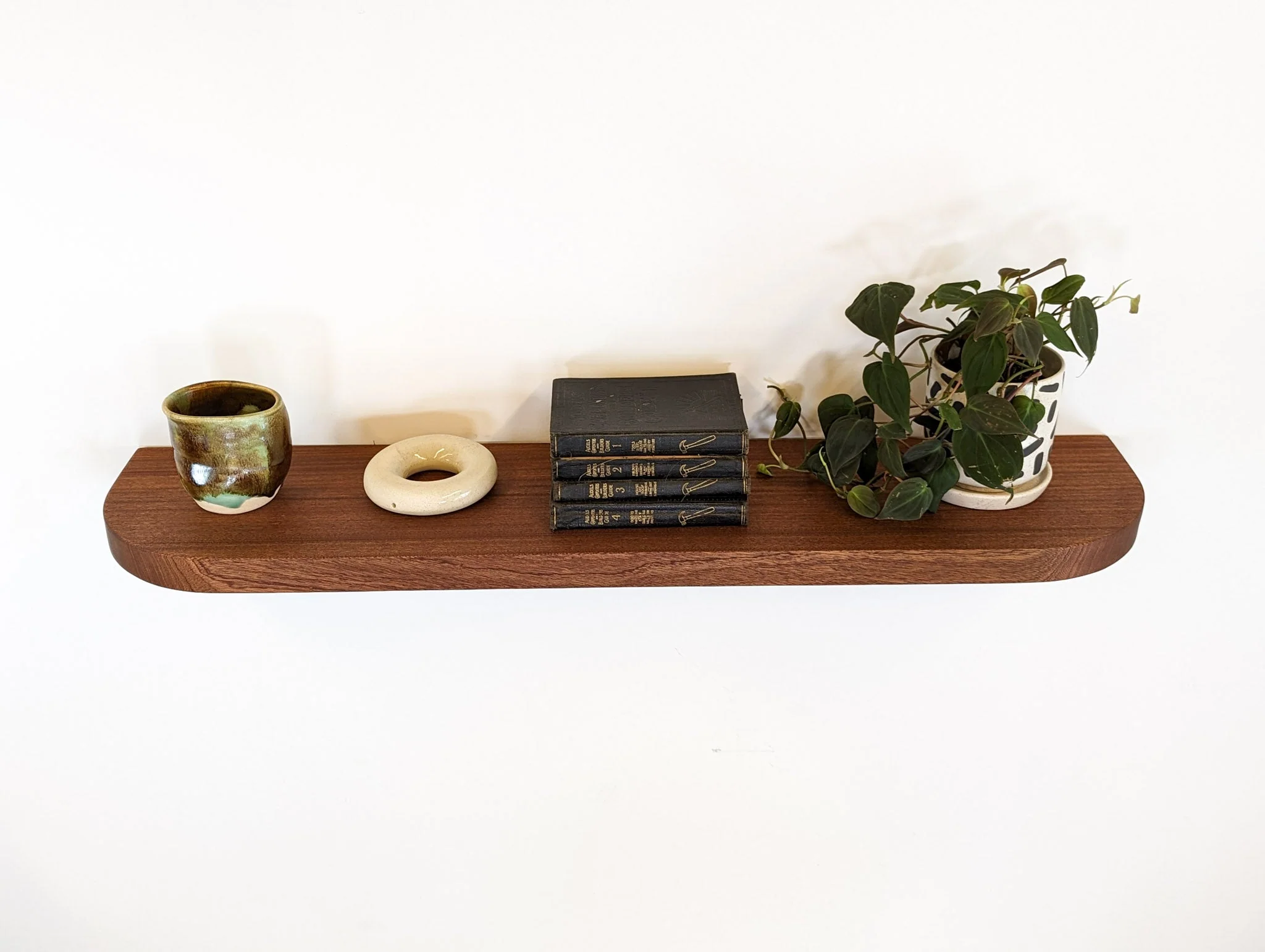 Thick Oak Floating Shelf with Rounded Corners - Image 11