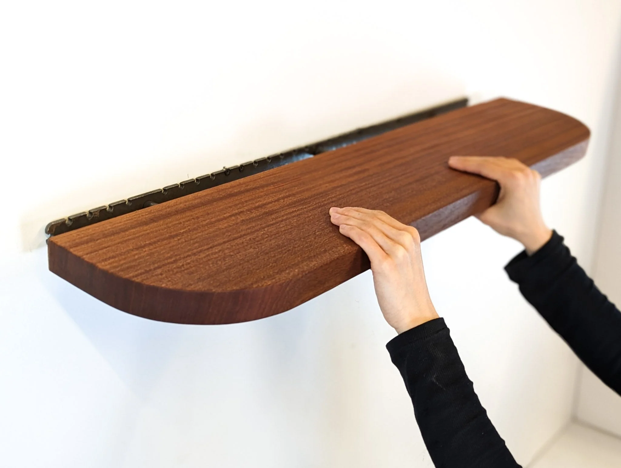 Thick Oak Floating Shelf with Rounded Corners - Image 8
