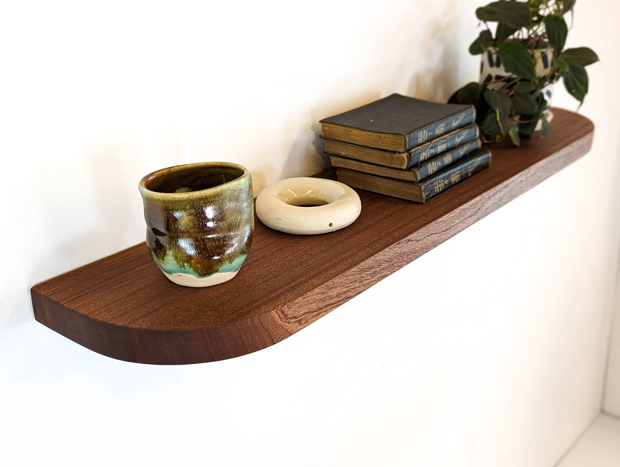 Thick Oak Floating Shelf with Rounded Corners - Image 9