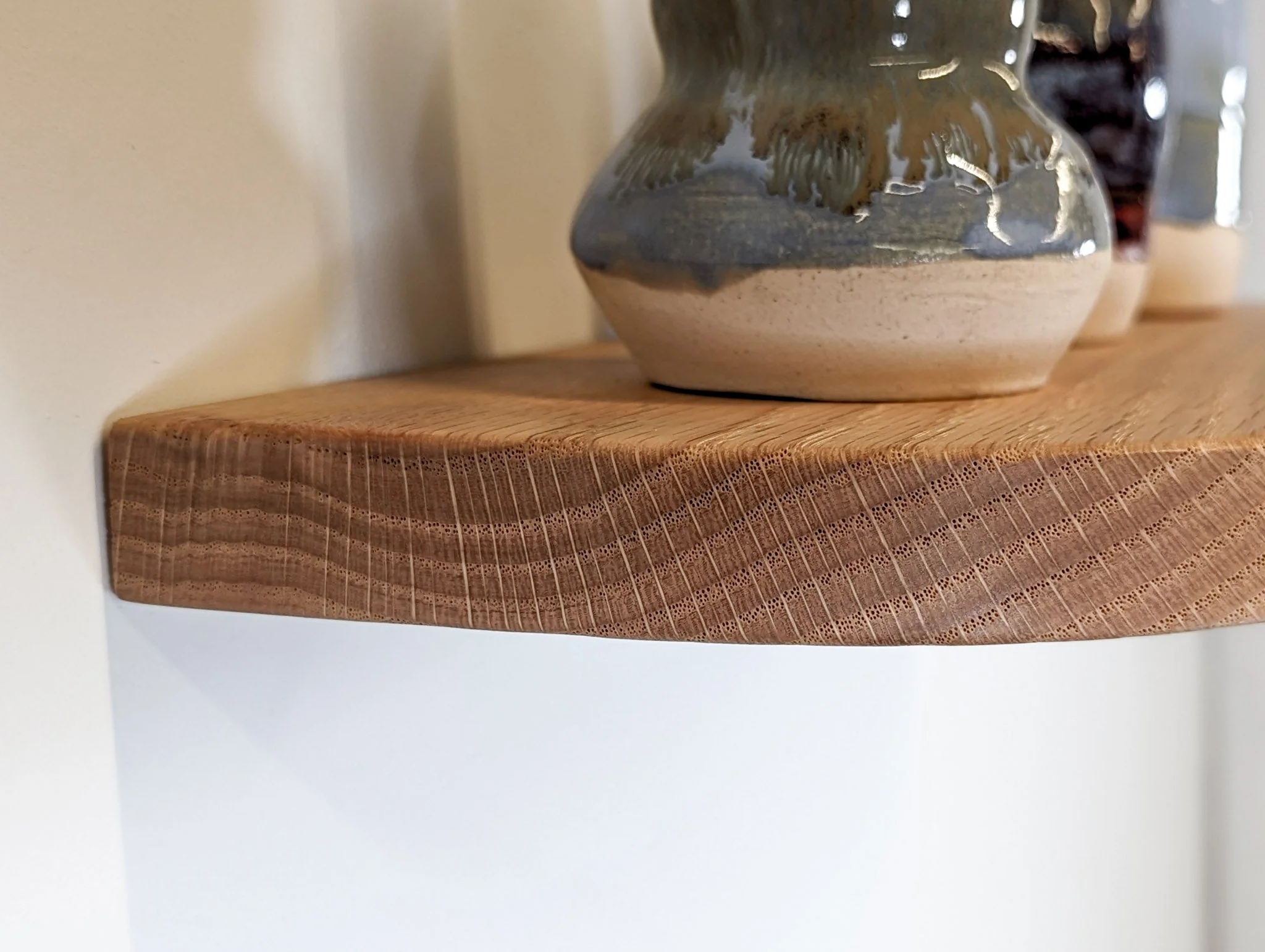 Thin Mahogany Floating Shelf with Rounded Corners - Image 12
