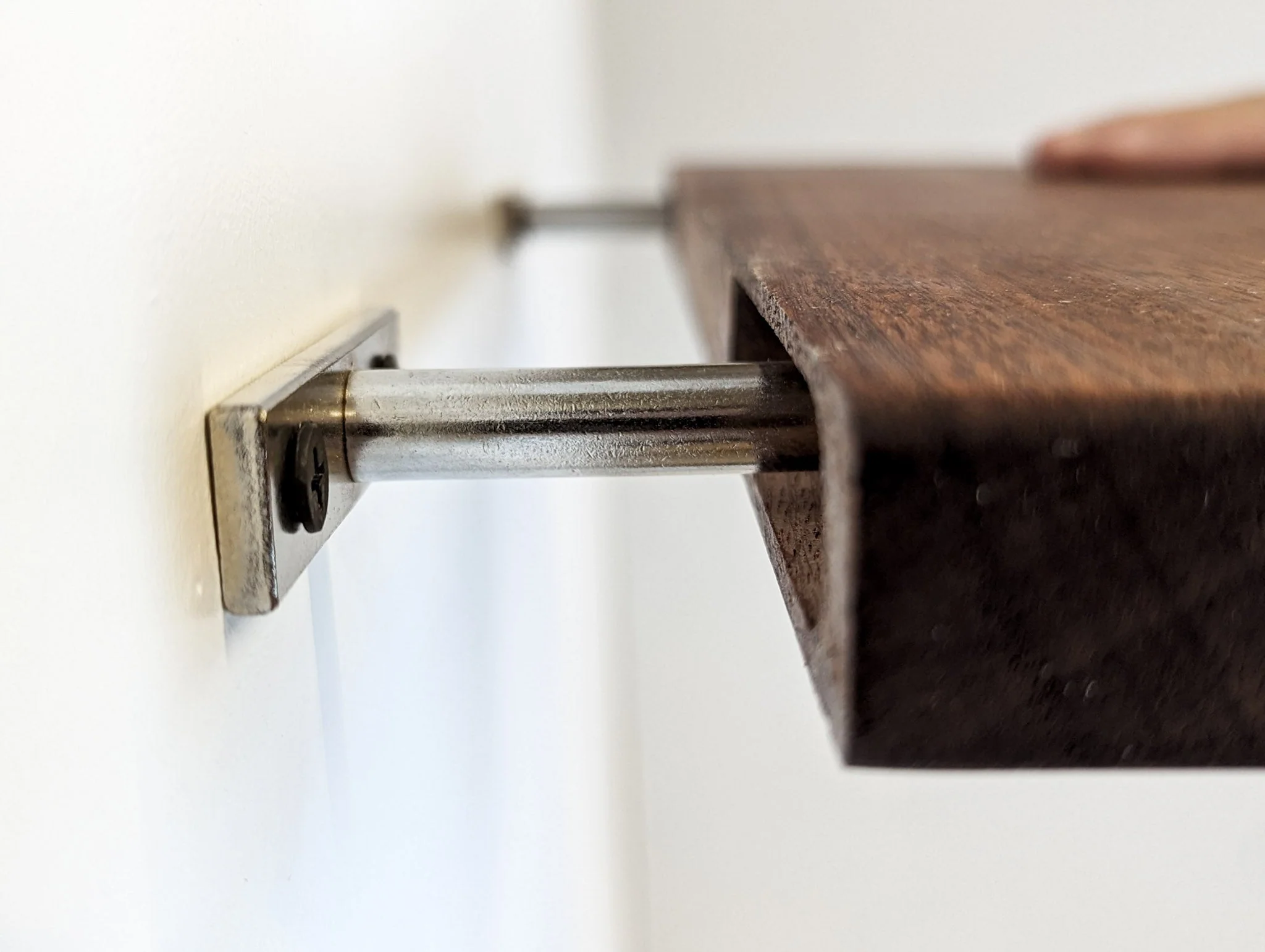 Thin Mahogany Floating Shelf with Rounded Corners - Image 5