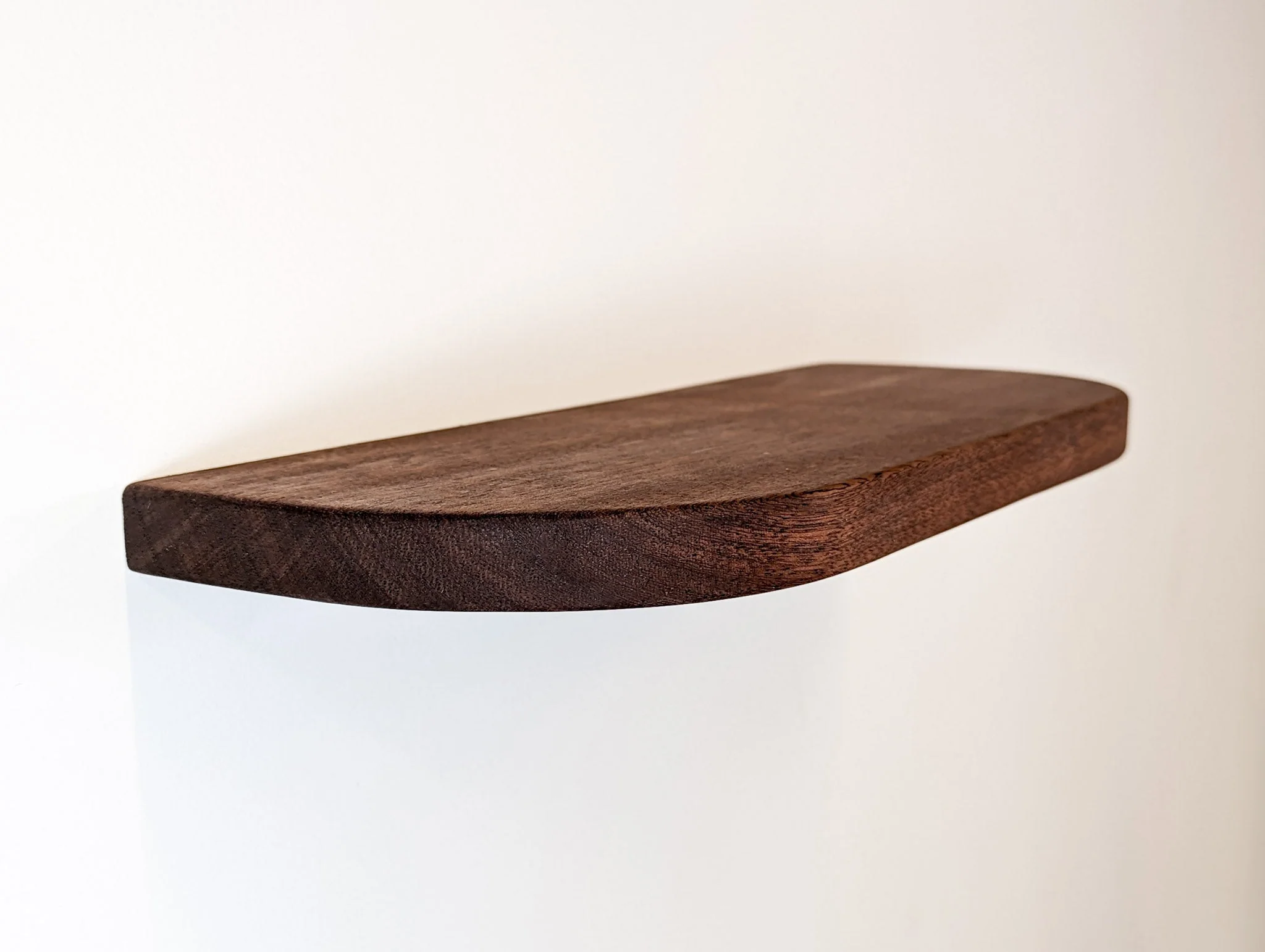 Thin Mahogany Floating Shelf with Rounded Corners - Image 6