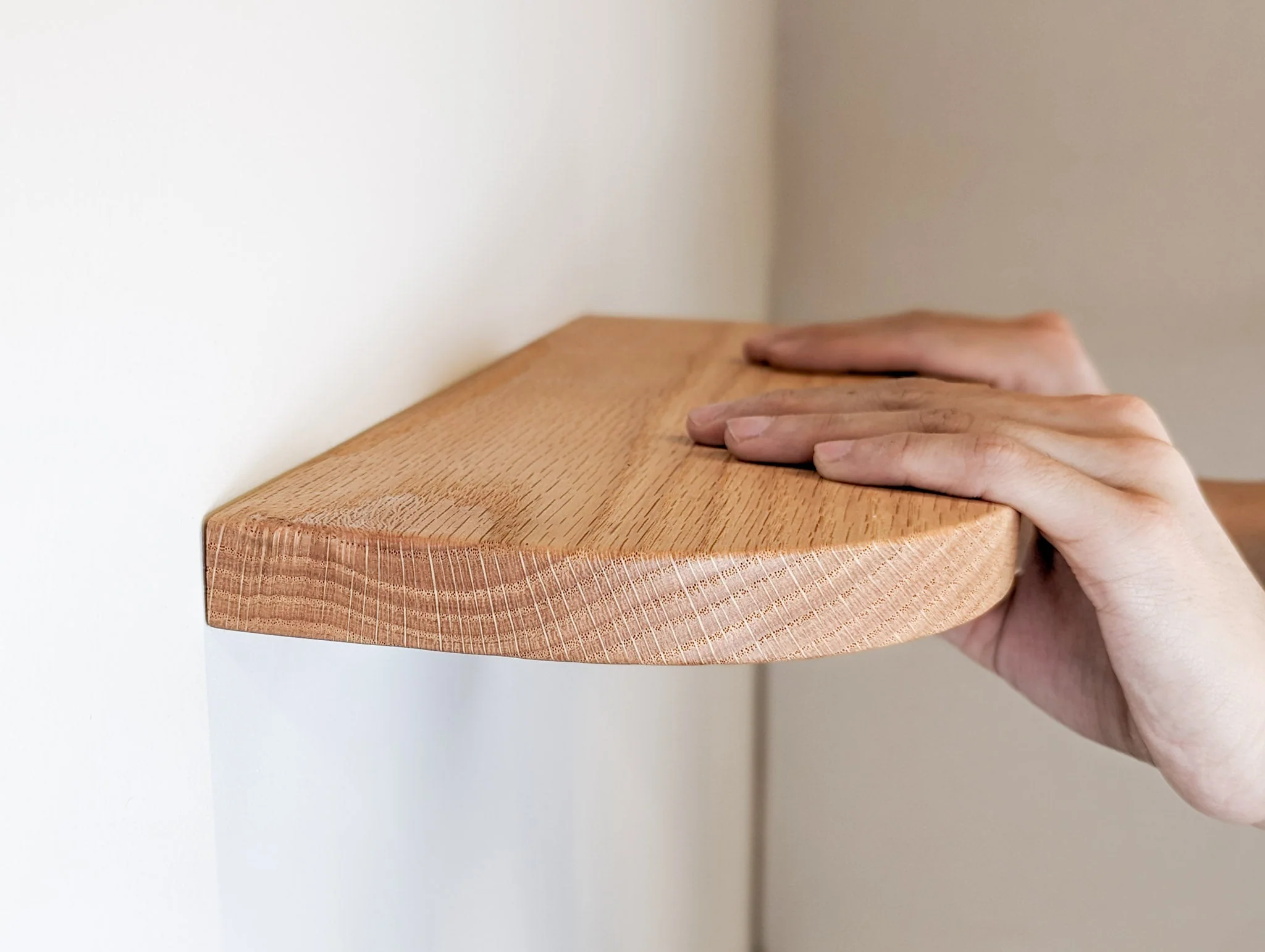 Thin Mahogany Floating Shelf with Rounded Corners - Image 8
