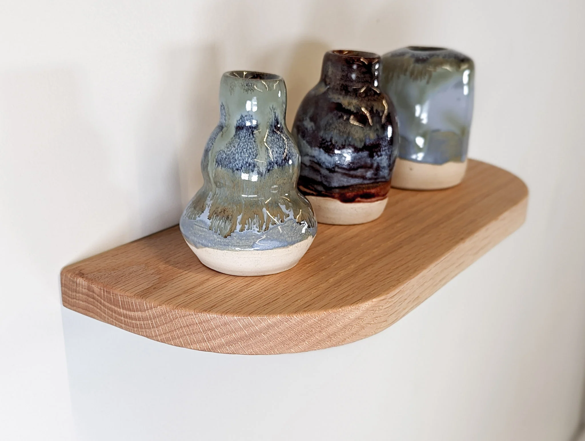 Thin Oak Floating Shelf with Rounded Corners - Image 3