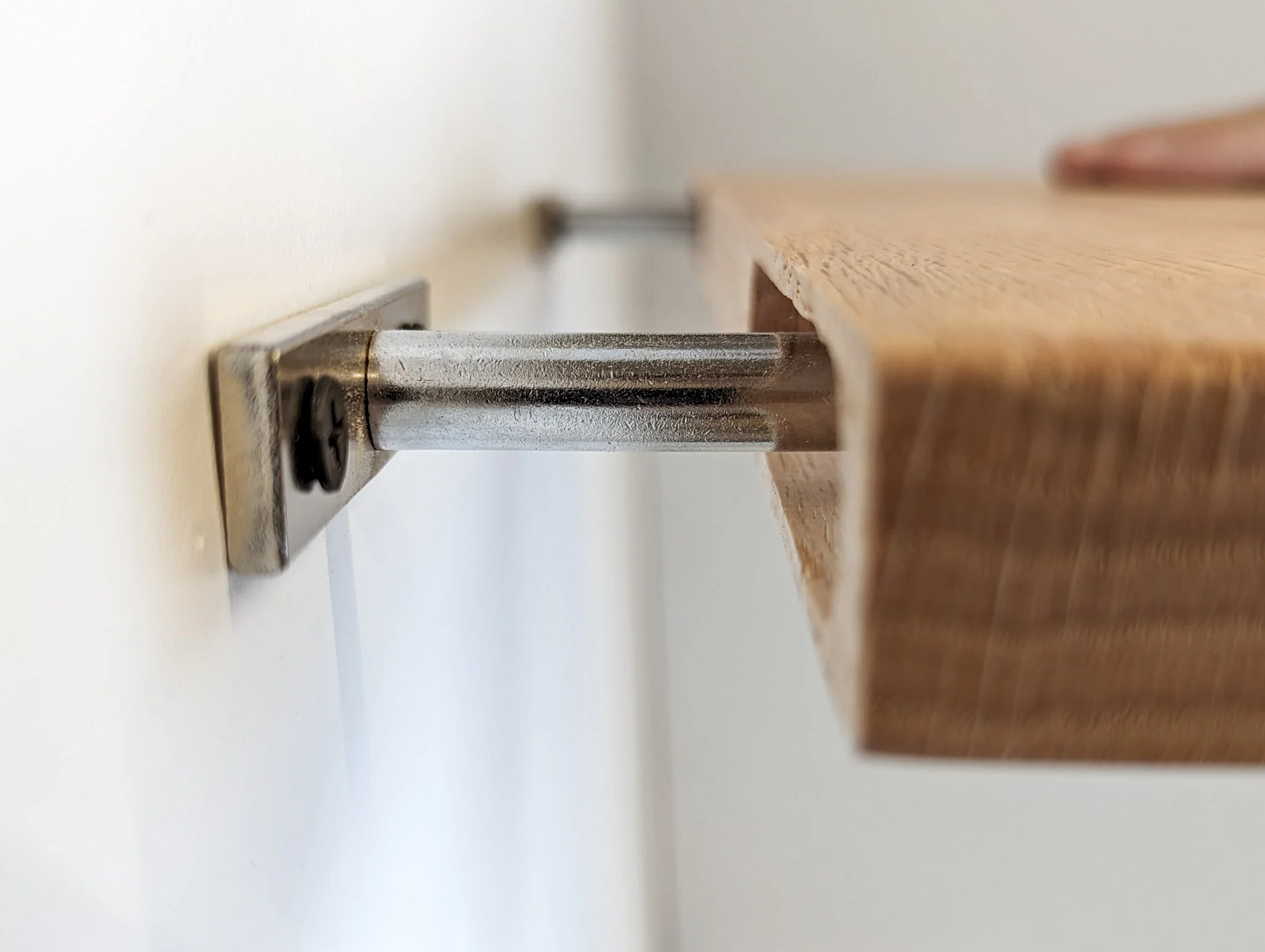 Thin Oak Floating Shelf with Rounded Corners - Image 5