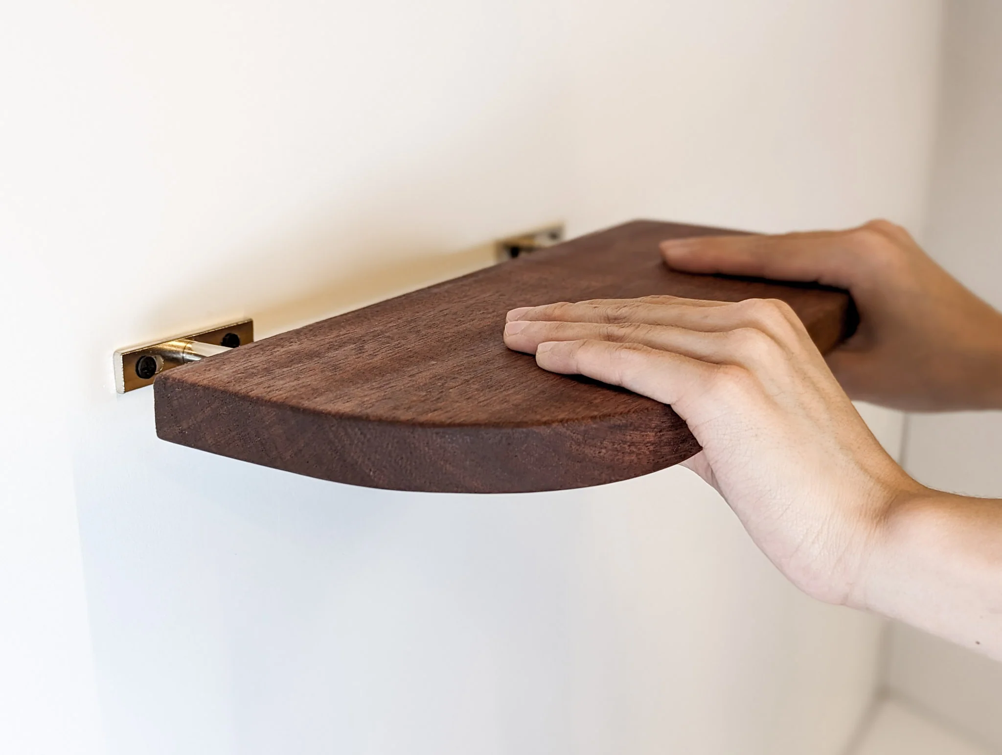 Thin Oak Floating Shelf with Rounded Corners - Image 8
