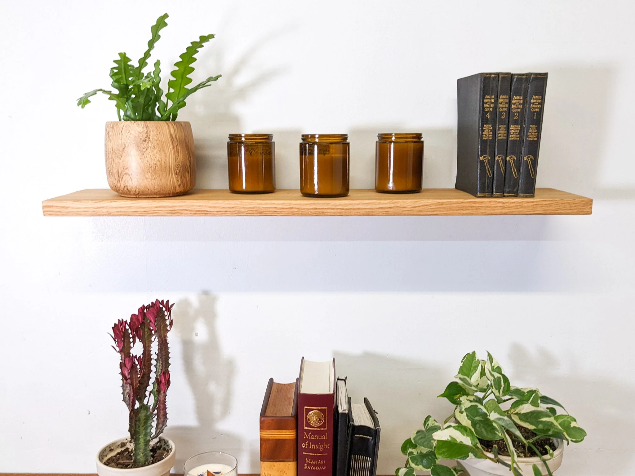Thin Oak Floating Shelf in 6" to 36" lengths - Image 5