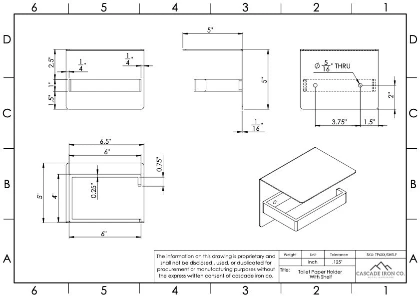 Steel Toilet Paper Holder with Shelf - Image 7