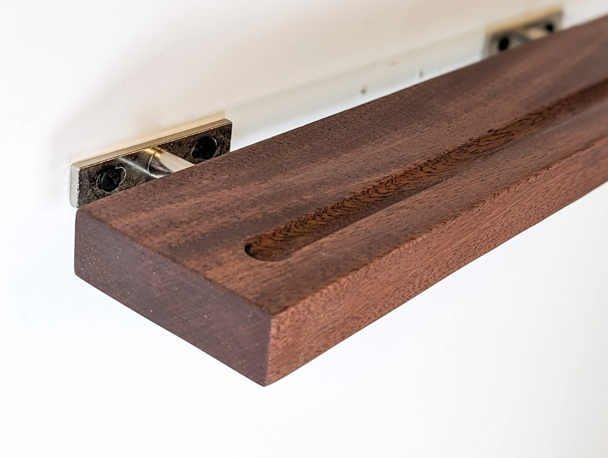 Vinyl Record Floating Shelf in Mahogany - Image 3
