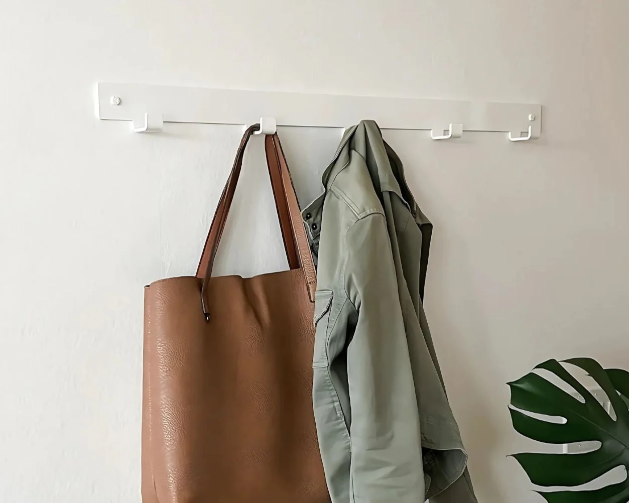 Powder Coated Steel Wall Hook Rack - Image 3